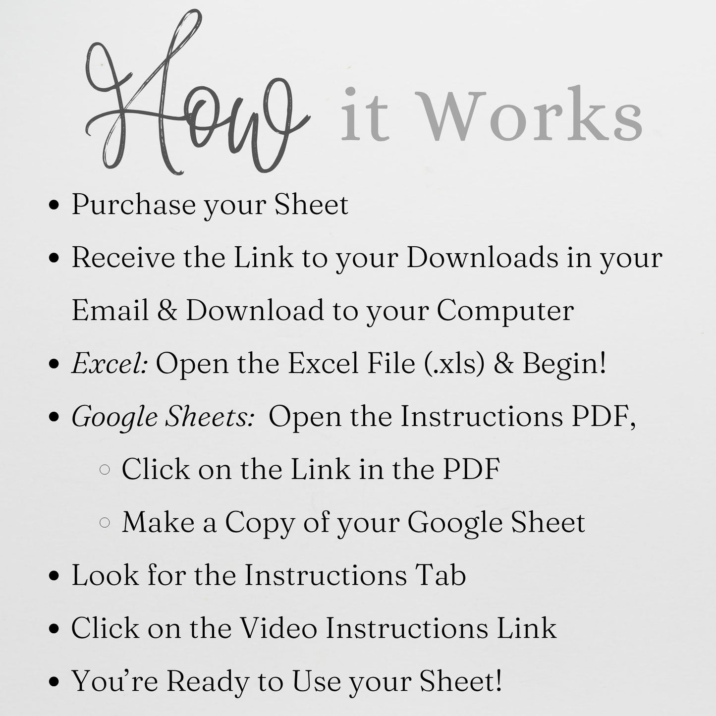 Home Management Bundle Template Google Sheets and Excel Spreadsheet