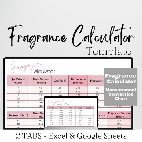 Fragrance Calculator Template Google Sheet and Excel Spreadsheet ...