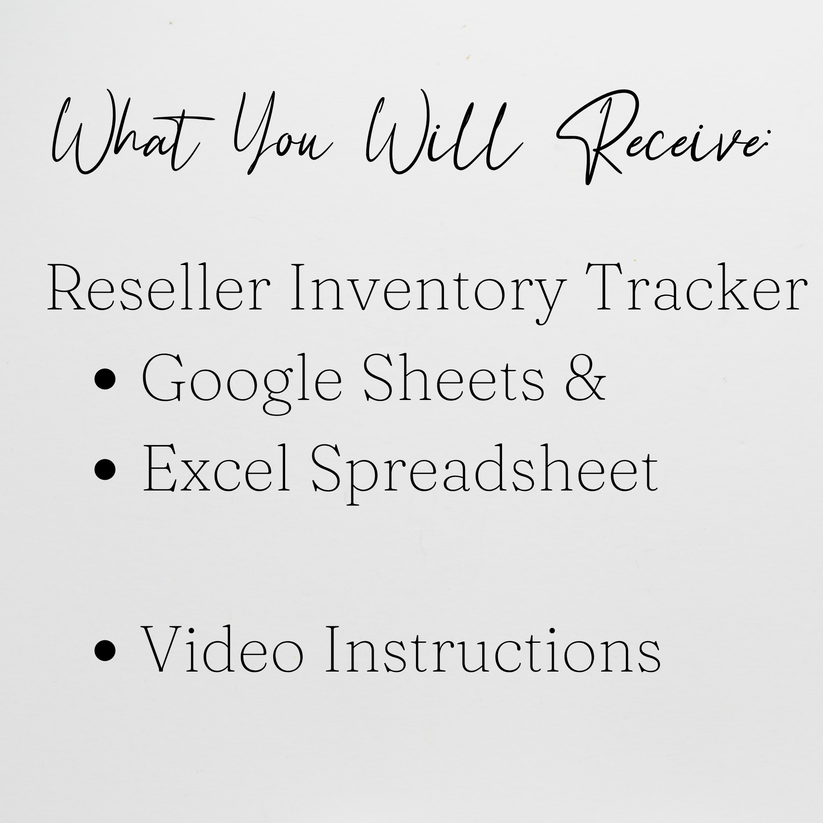 Reseller Inventory Tracker Template Google Sheets and Excel Spreadshee ...