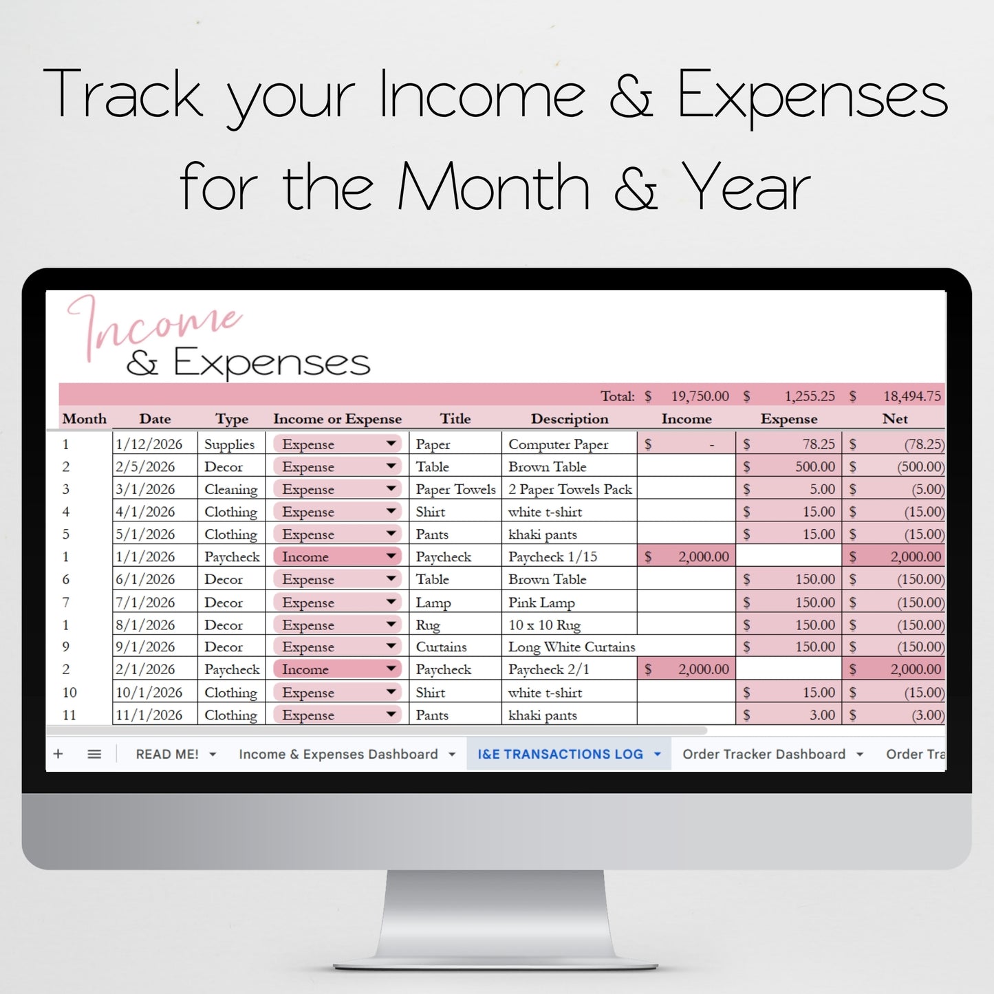Business Management Template Bundle Google Sheets and Excel Spreadsheet