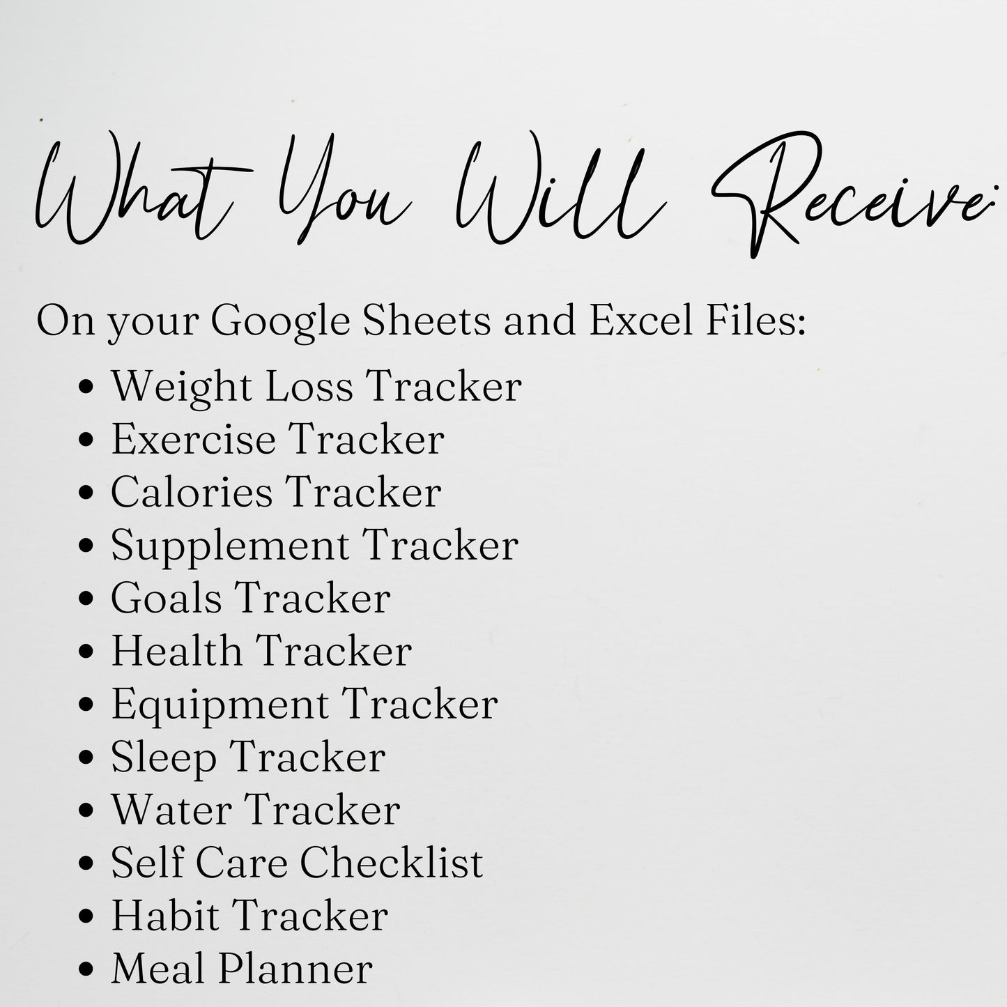 Fitness Tracker Template Google Sheets Bundle with Weight Loss Tracker and Exercise Tracker