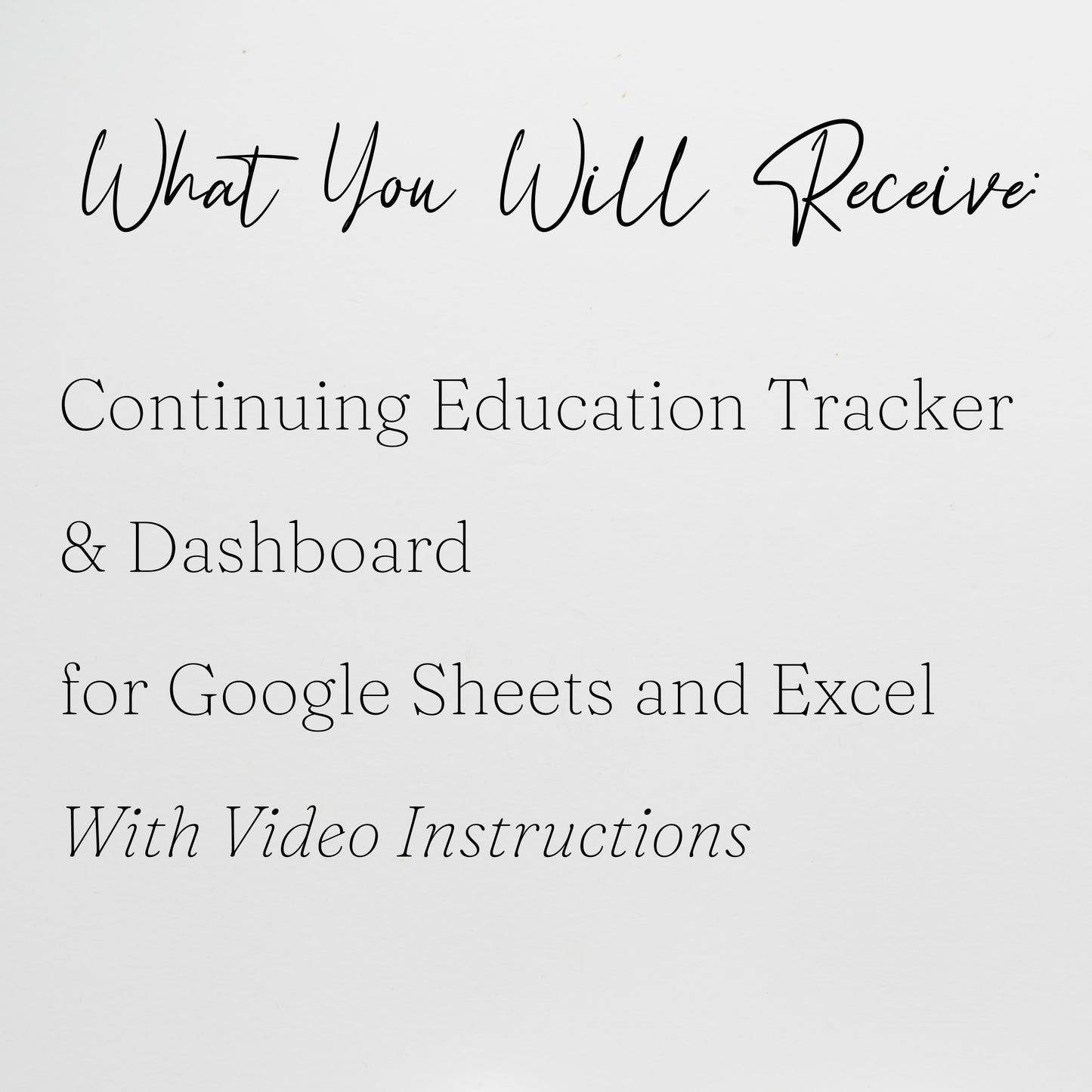 Continuing Education Tracker Template Excel Spreadsheet and Google Sheets