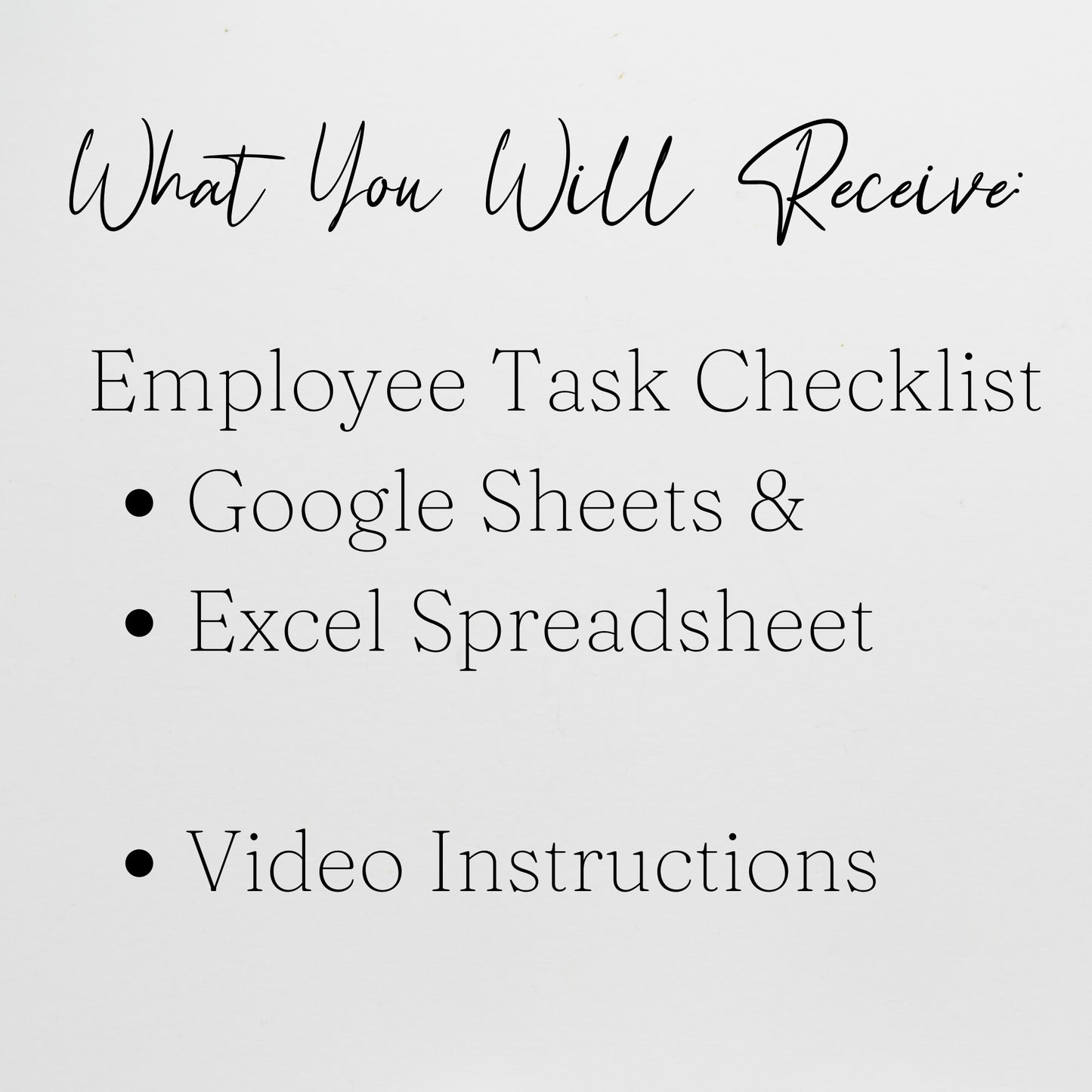 Employee Task Checklist Template for Google Sheets and Excel Spreadsheet: Task Tracker