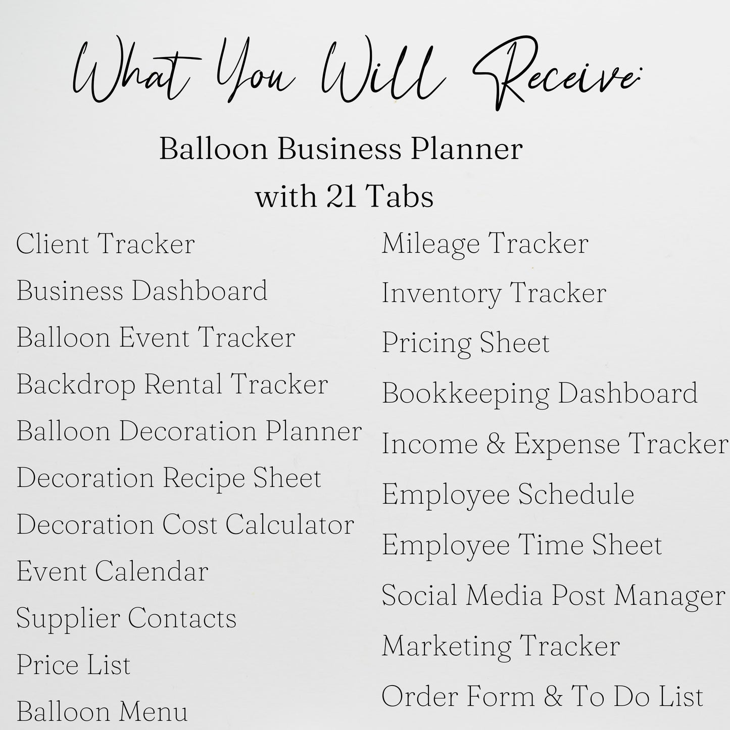 Balloon Business Template Bundle Google Sheet and Excel Spreadsheet