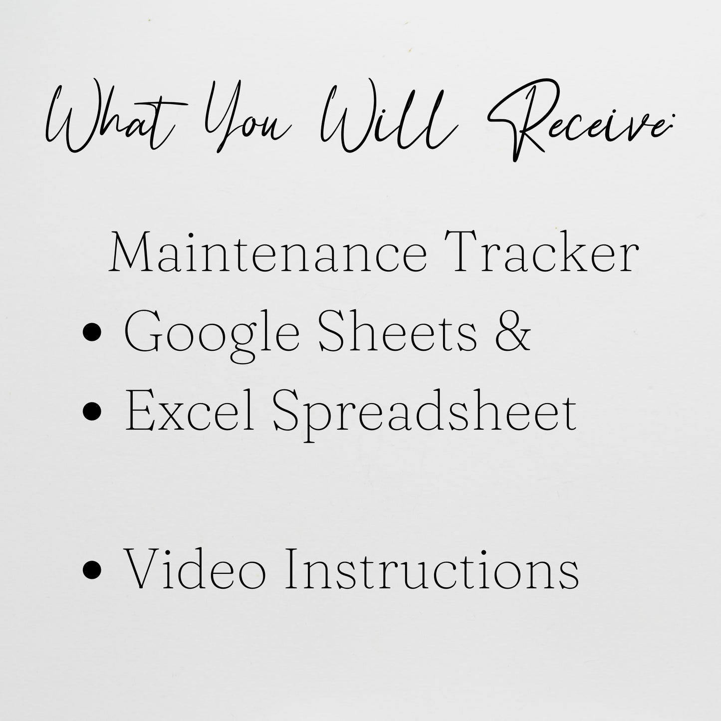 Maintenance Tracker Template for Google Sheets and Excel Spreadsheet