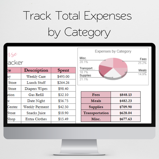 Childcare Expense Tracker Google Sheets and Excel Spreadsheet Template