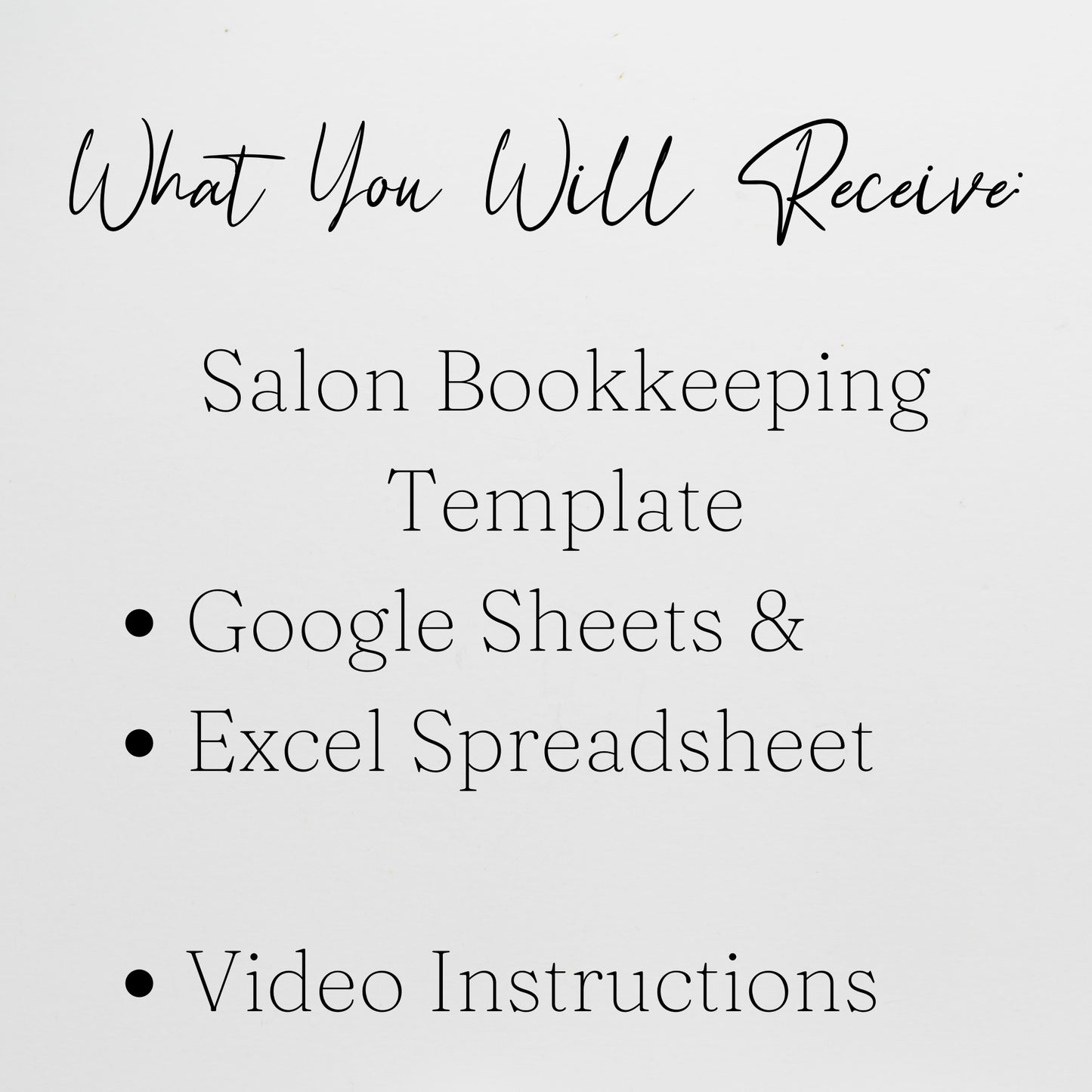 Salon Bookkeeping Template Spreadsheet Google Sheet