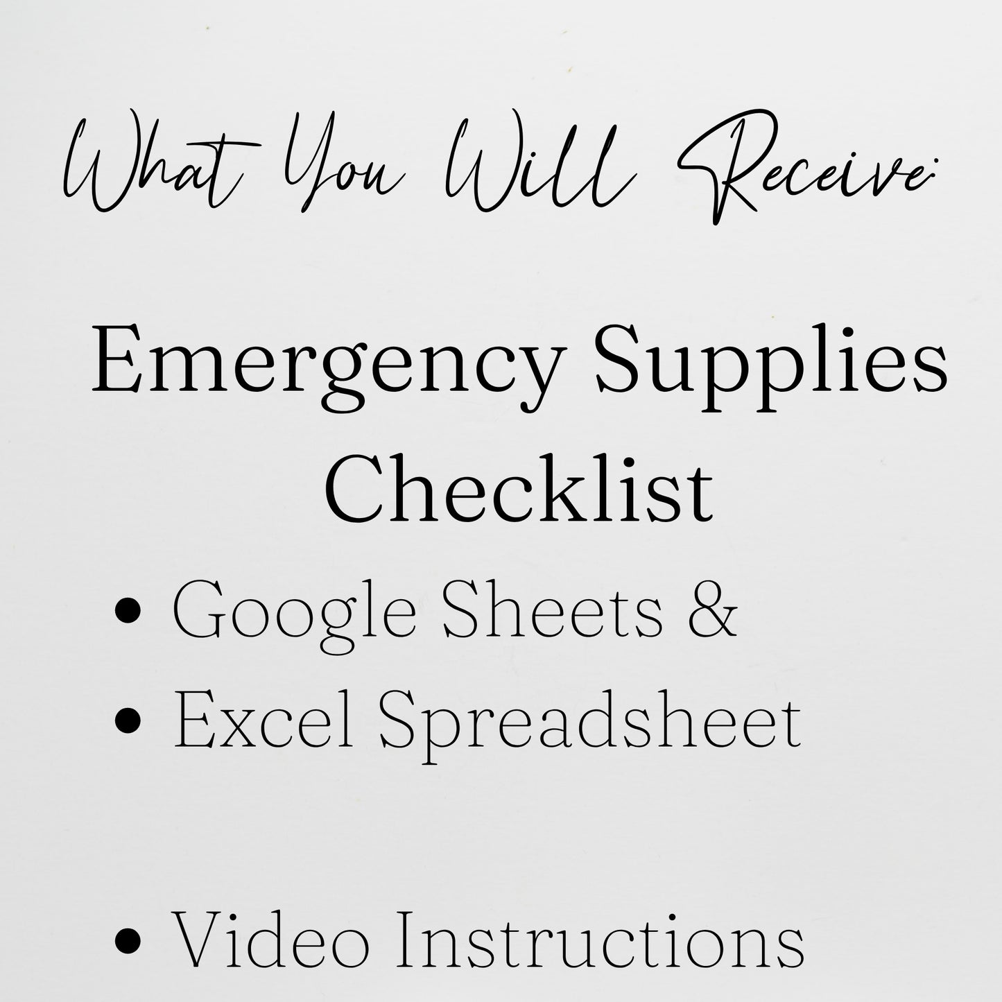 Emergency Supplies Kit Checklist Spreadsheet Template Google Sheets and Excel Spreadsheet