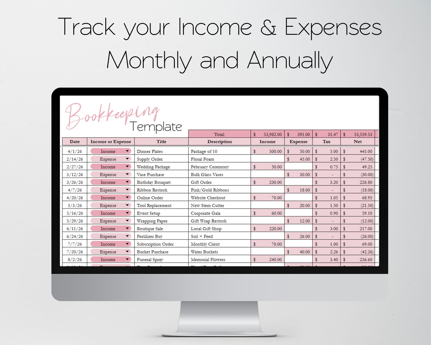 Business Template Bundle  – 22 Google Sheets & Excel Spreadsheet Templates for Bookkeeping, Inventory, CRM, Budget & Small Business Planning