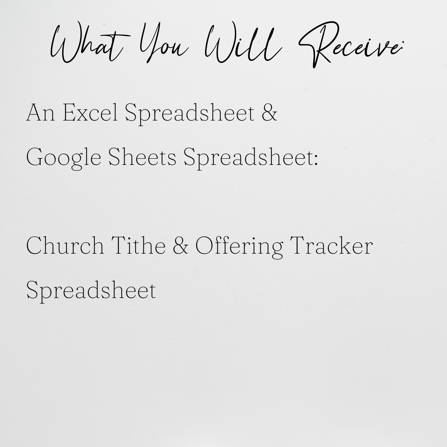 Church Tithing Template Excel Spreadsheet and Google Sheets