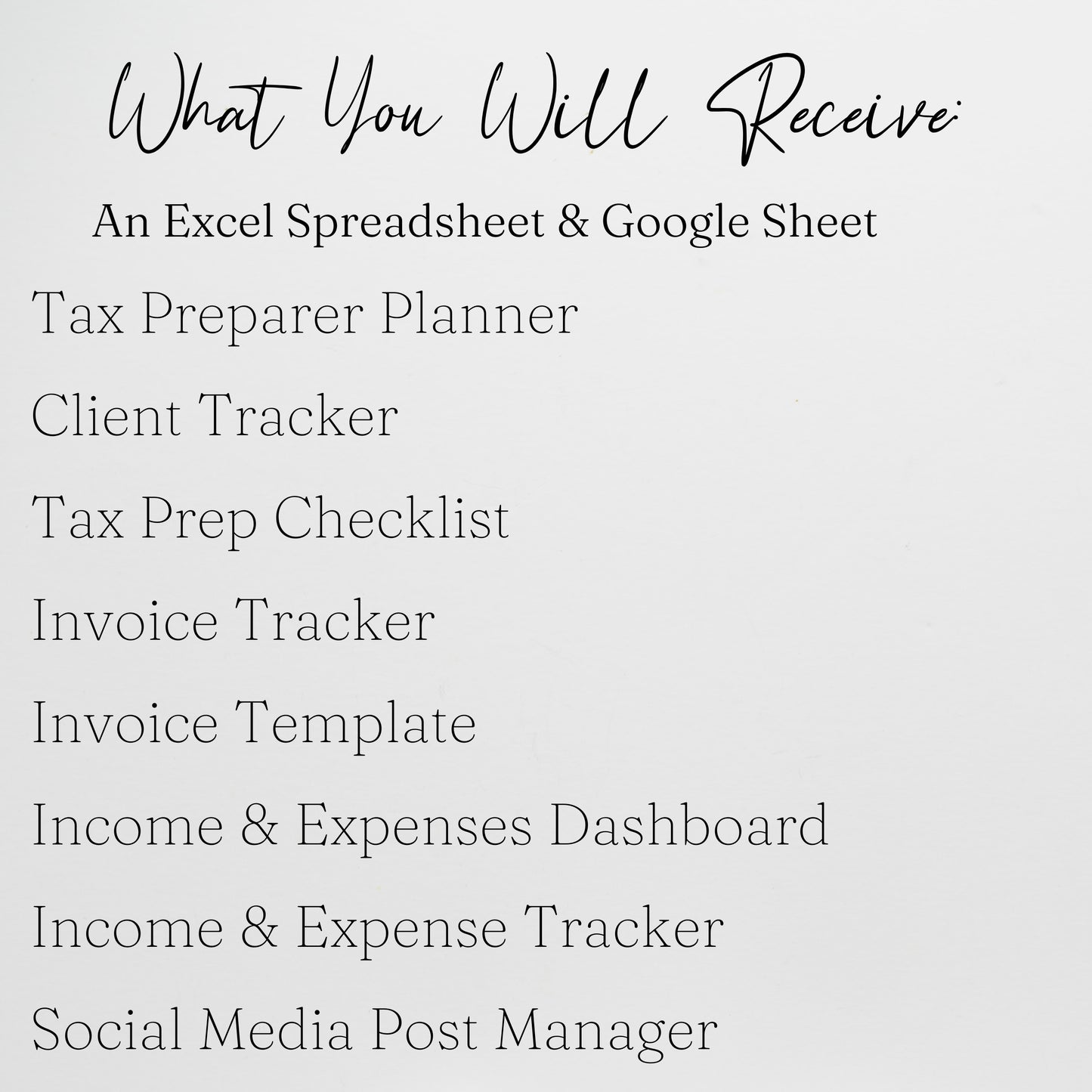 Tax Preparer Planner Template Bundle Google Sheet and Excel Spreadsheet - for EA, CPA, Tax Accountant Business Owners