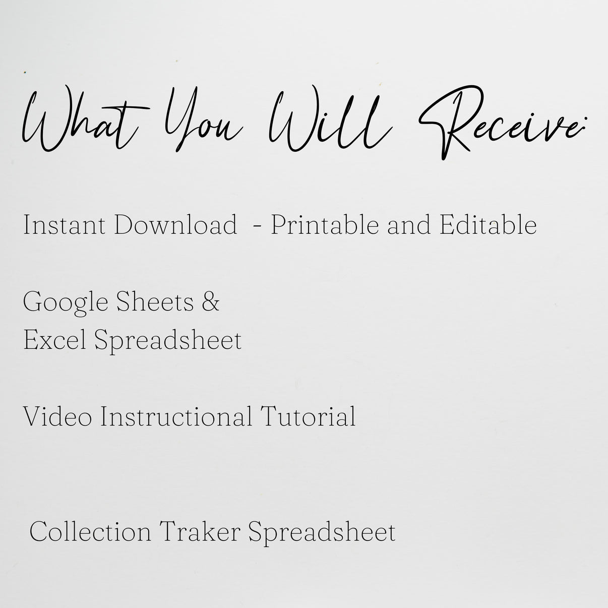 Collection Tracker Excel Spreadsheet and Google Sheets Template – Savvy ...