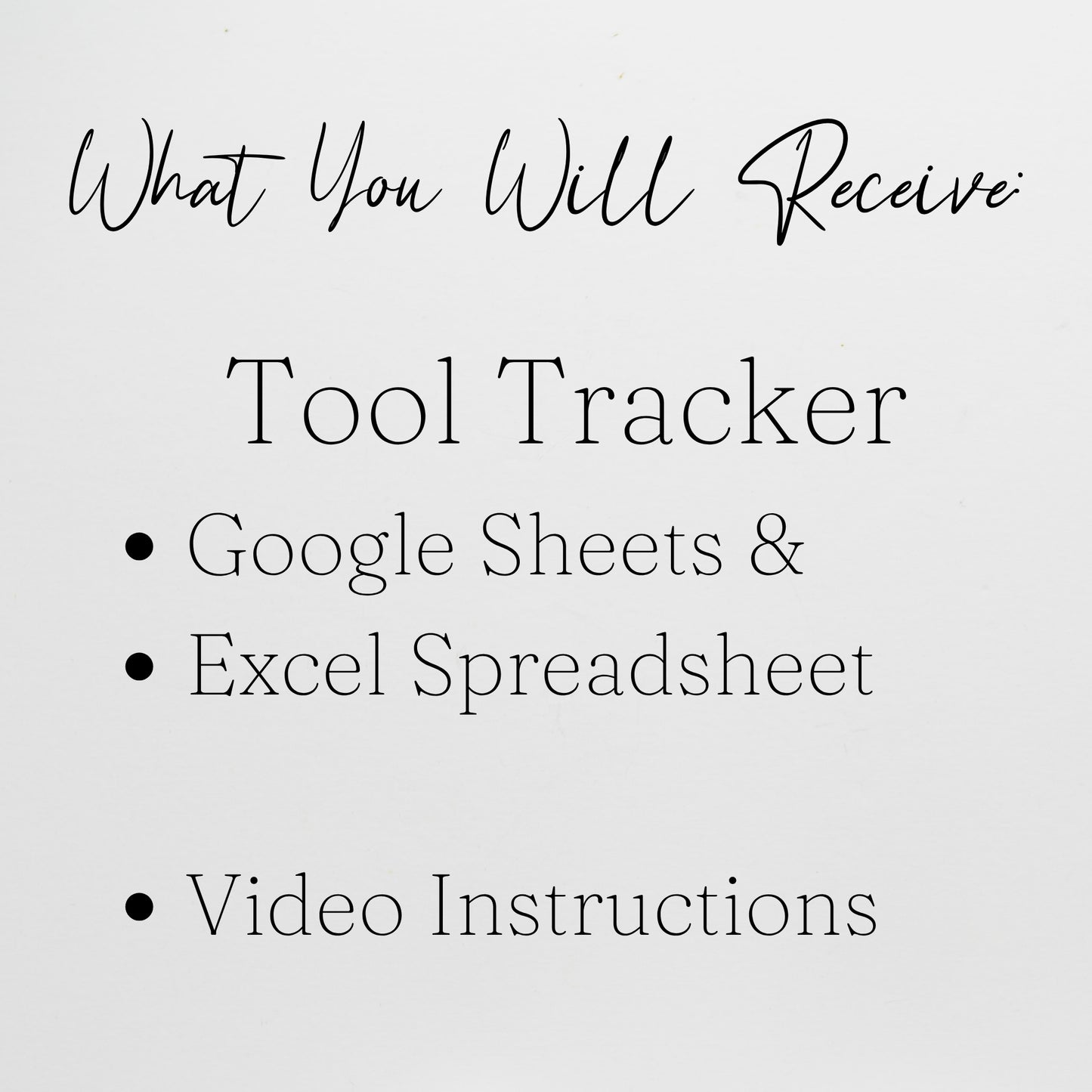 Tool Inventory Template for Google Sheets and Excel Spreadsheet