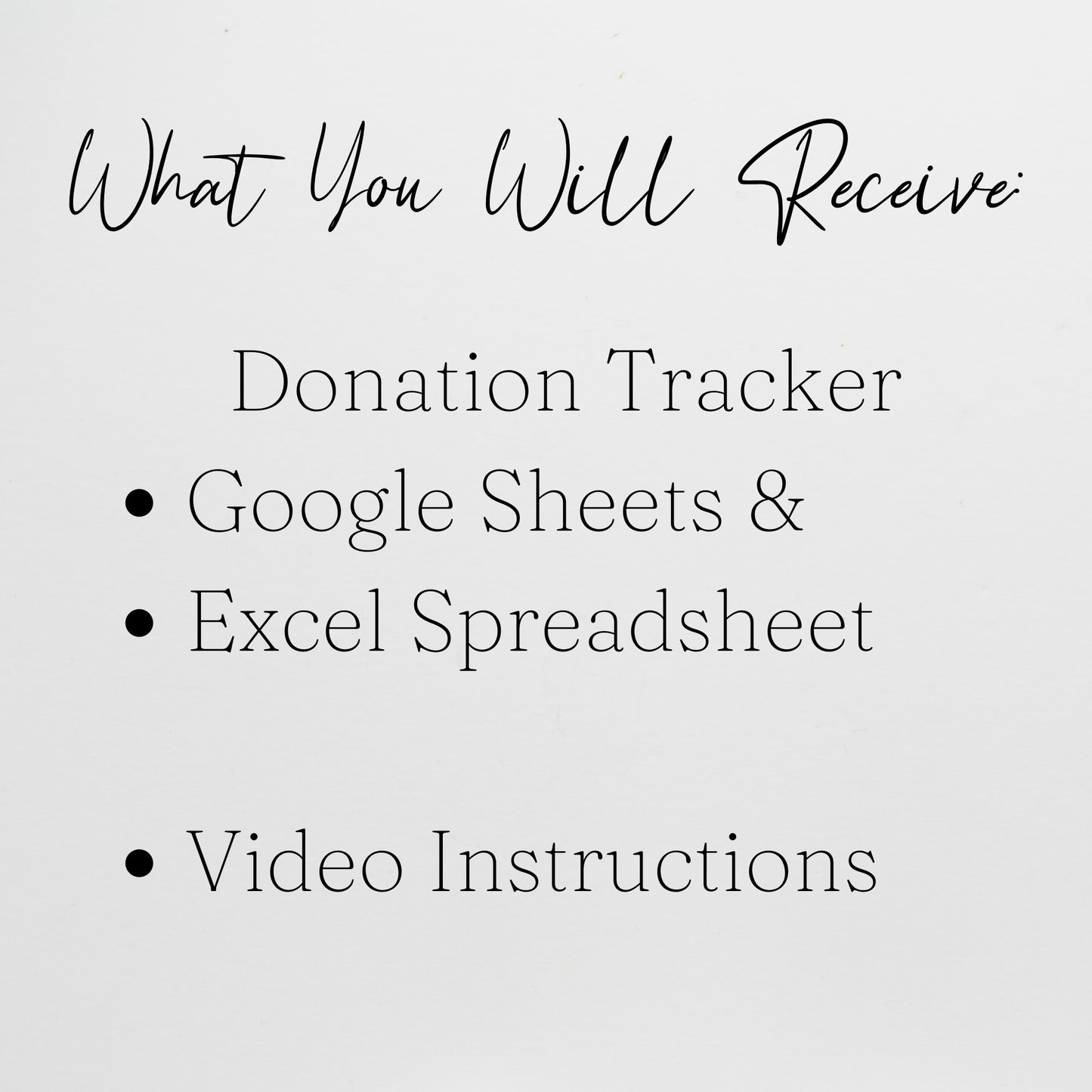 Donation Tracker Google Sheet and Excel Spreadsheet