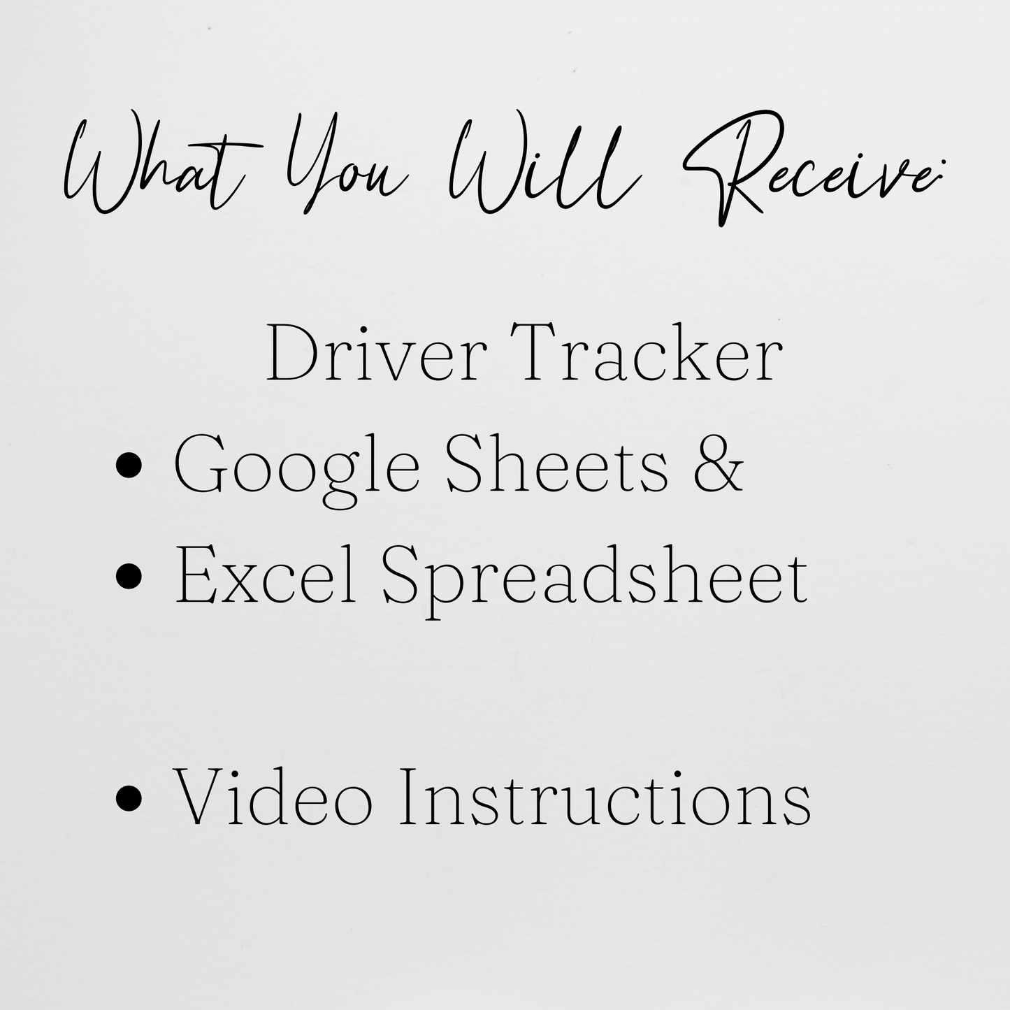 Gig Driver Log Template for Google Sheets and Excel Spreadsheet - Side Hustle Mileage Tracker, Income and Expense Tracker