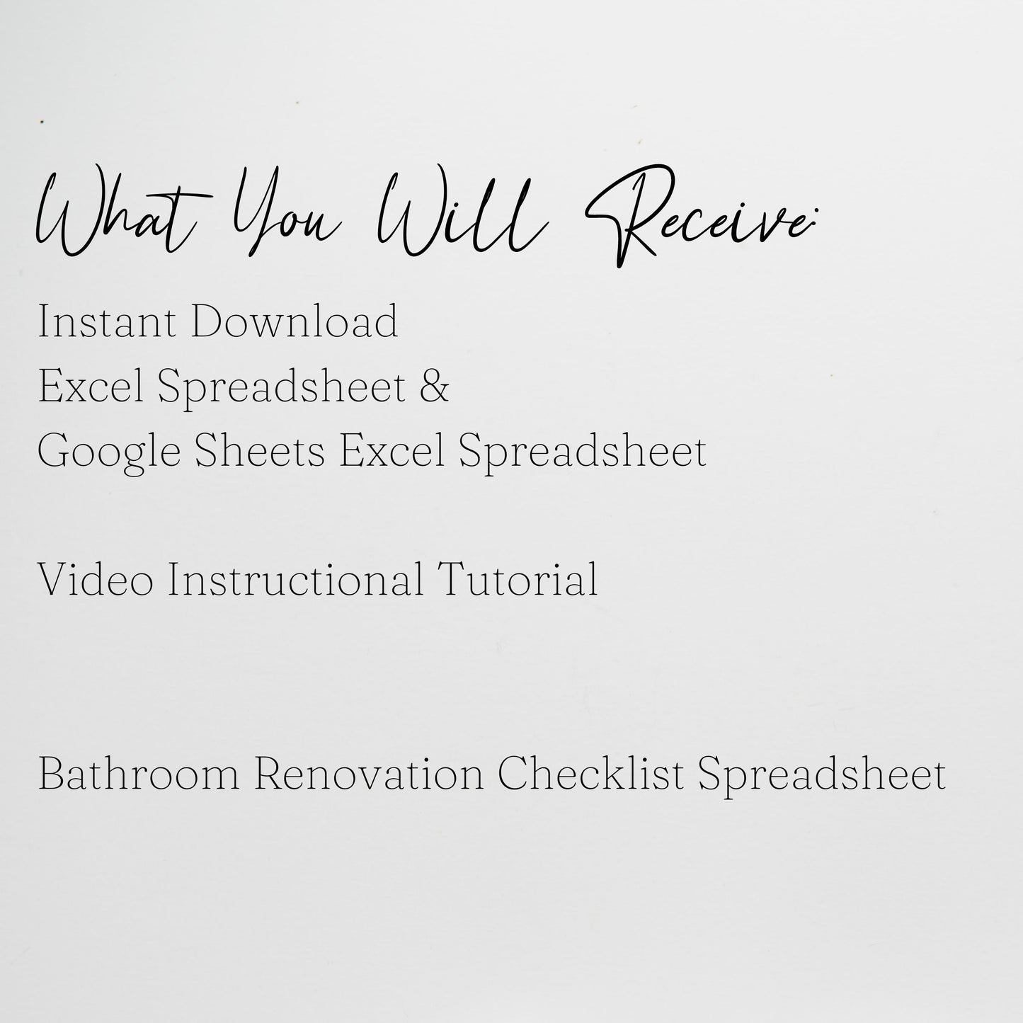 Bathroom Renovation Checklist Google Sheet