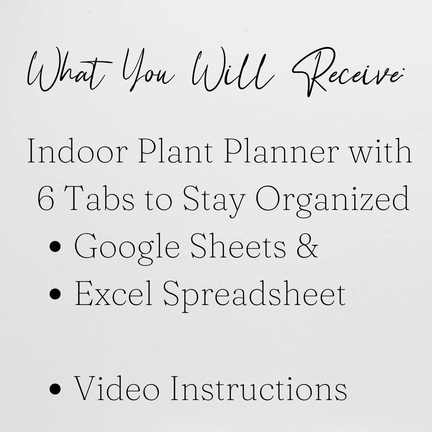 Indoor Plant Planner Template Excel Spreadsheet and Google Sheets