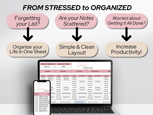 Ultimate Life Planner Template Google Sheets and Excel Spreadsheet