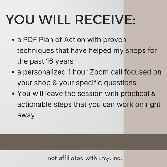 Etsy Coaching: SEO, Shop Audit & Growth Strategy  | Etsy Consultant for SEO, Listing Optimization, Marketing & Scaling