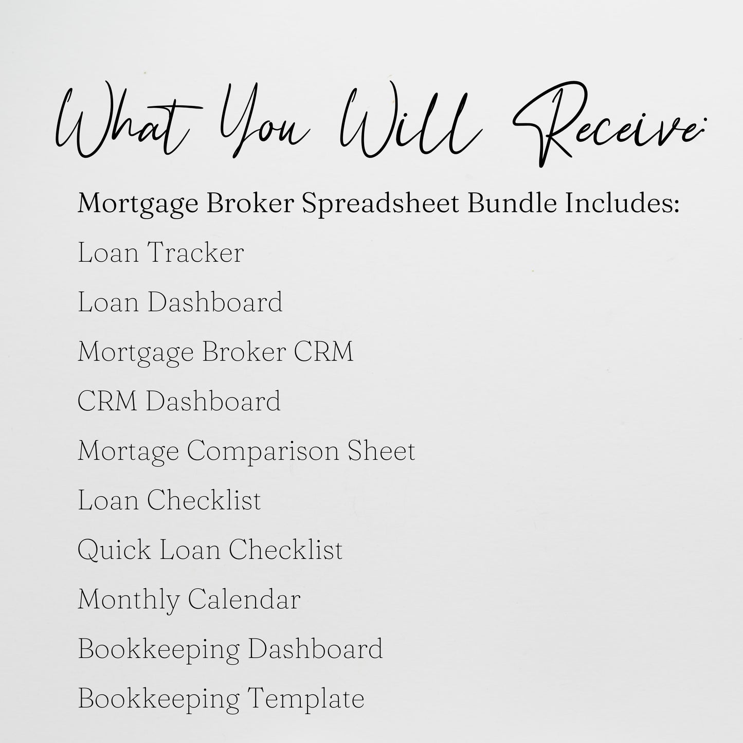 Mortgage Broker Template Spreadsheet Bundle Google Sheet and Excel Spreadsheet