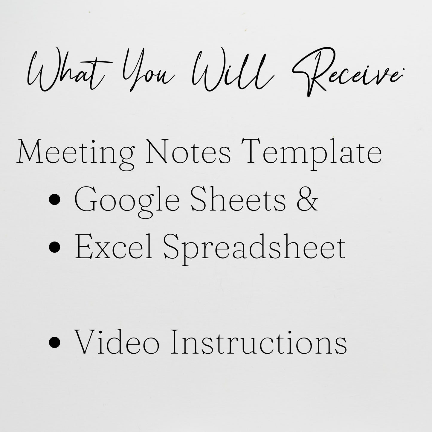 Meeting Notes Template Google Sheets and Excel Spreadsheet