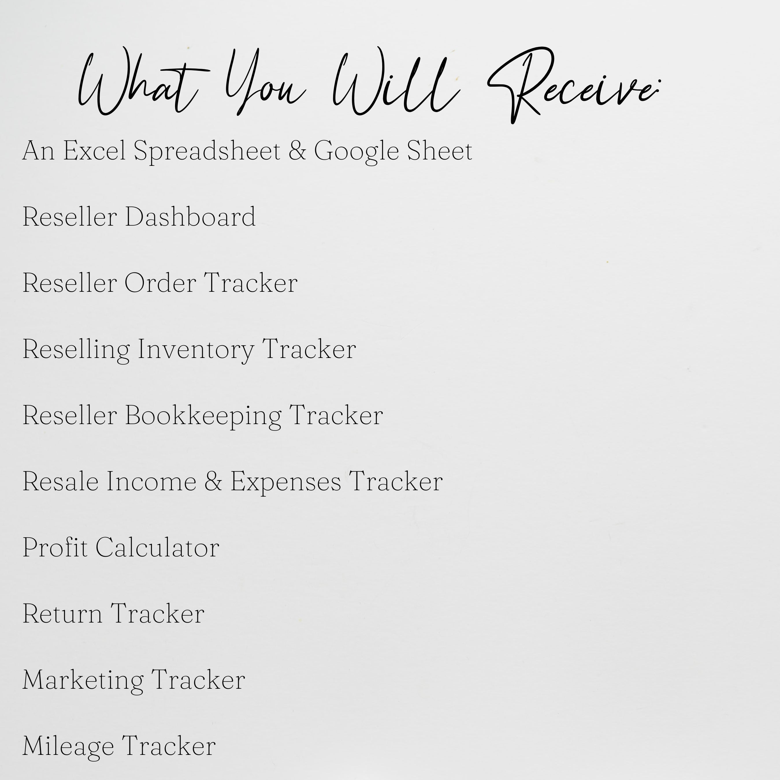 Reseller Business Planner Template Google Sheet and Excel Spreadsheet