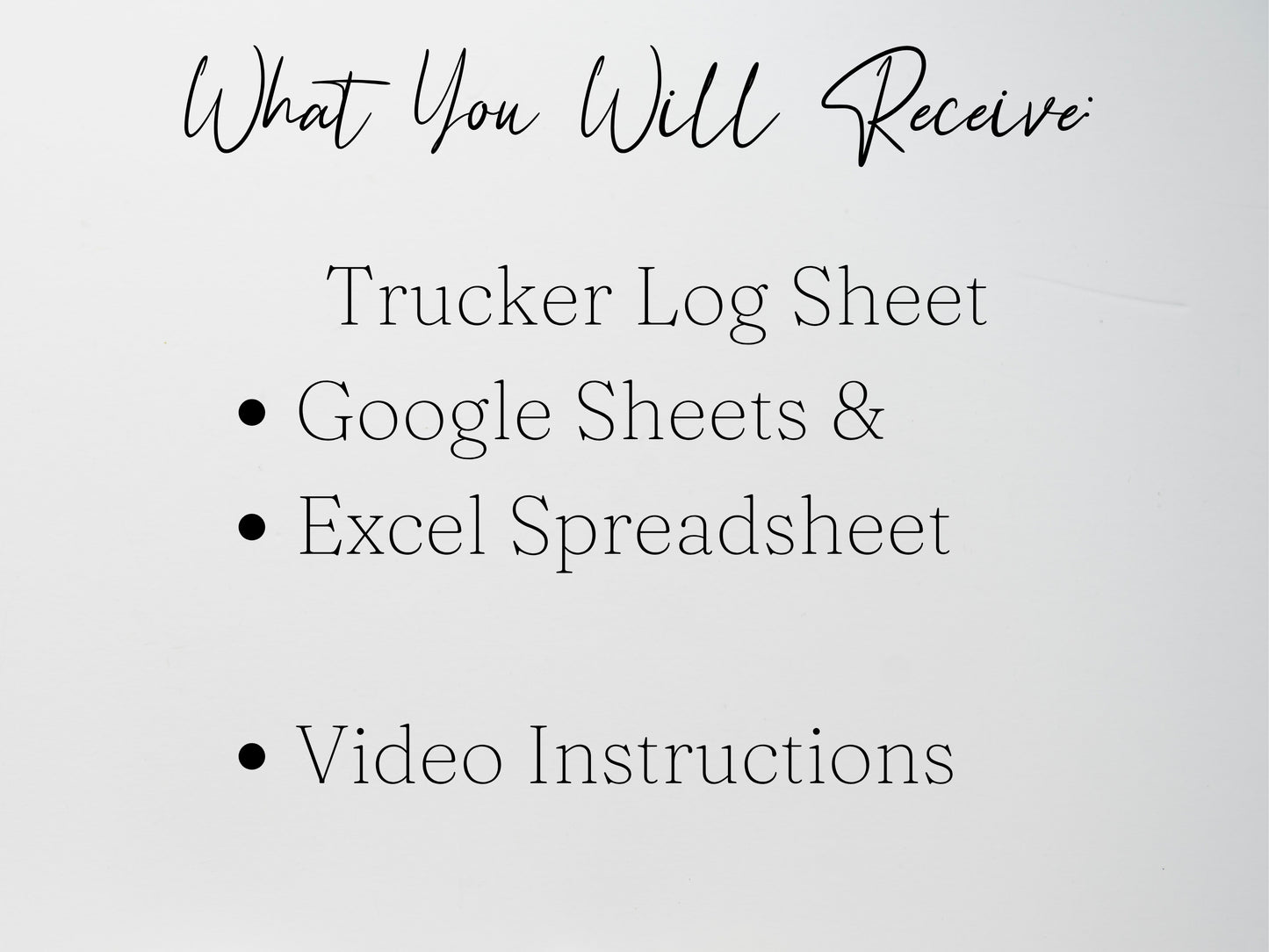 Trucker Log Sheet Template Google Sheets and Excel Spreadsheet