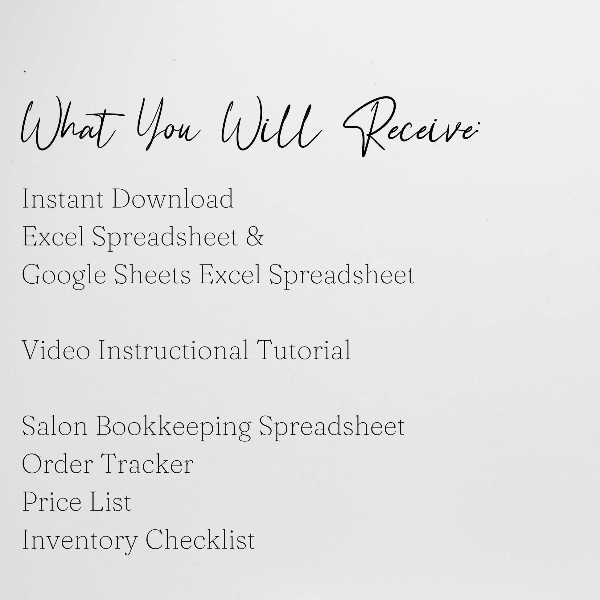 Hair Salon Business Bundle Template Google Sheets Excel Spreadsheet