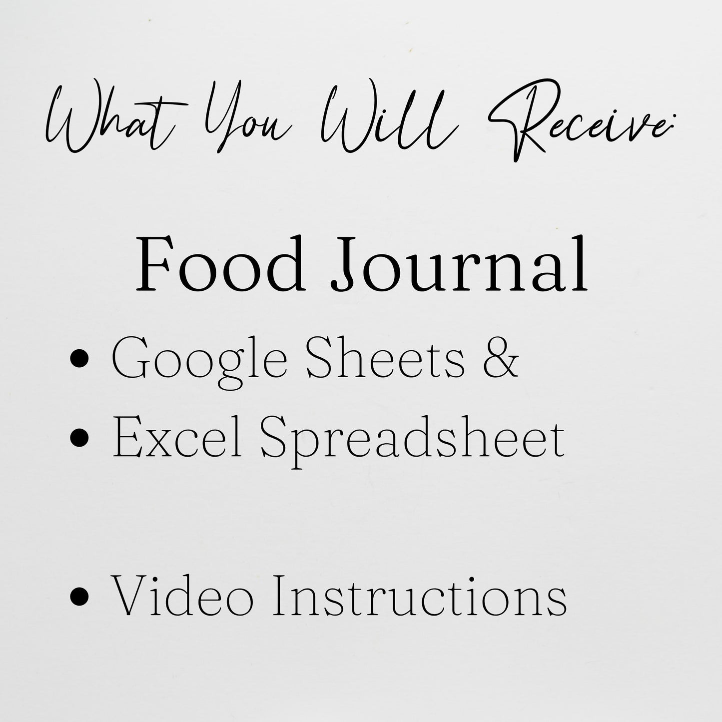 Food Journal Template Google Sheets and Excel Spreadsheet