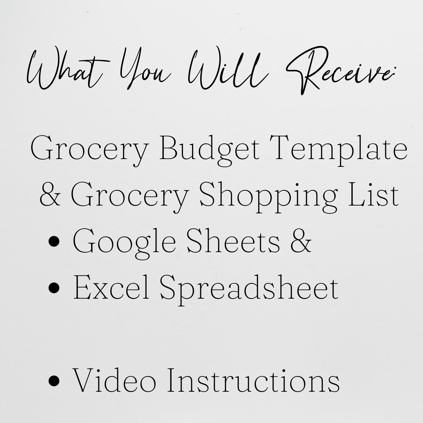 Grocery Budget Template Google Sheets & Excel Spreadsheet