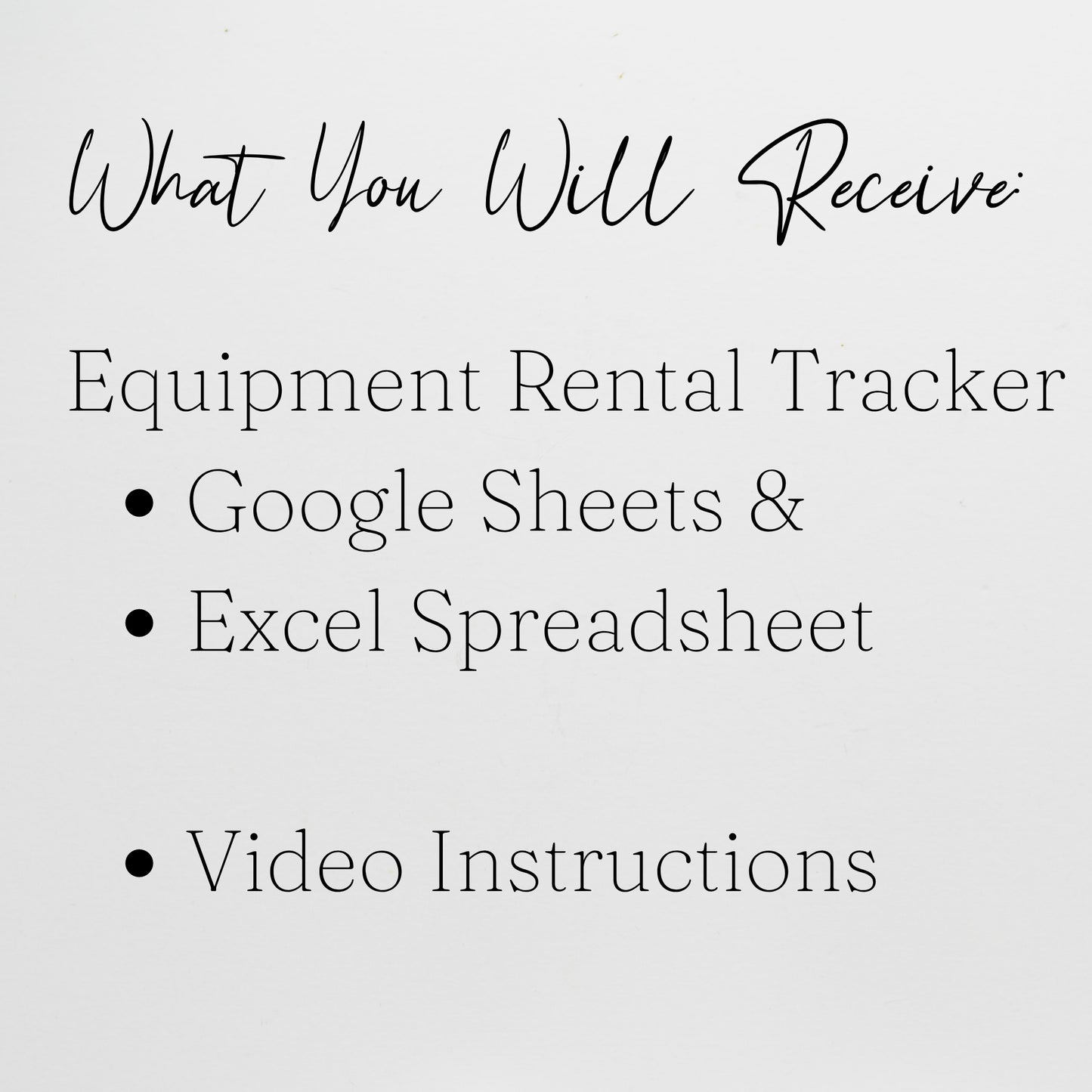 Equipment Rental Tracker Template Google Sheets and Excel Spreadsheet