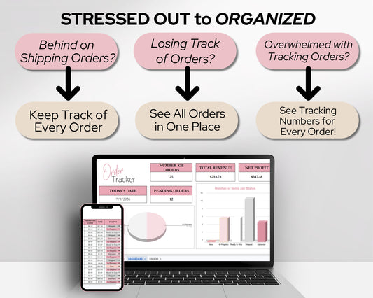 Order Tracker Spreadsheet Template | Track Sales, Customers, Shipping & Profit |  Google Sheets & Excel