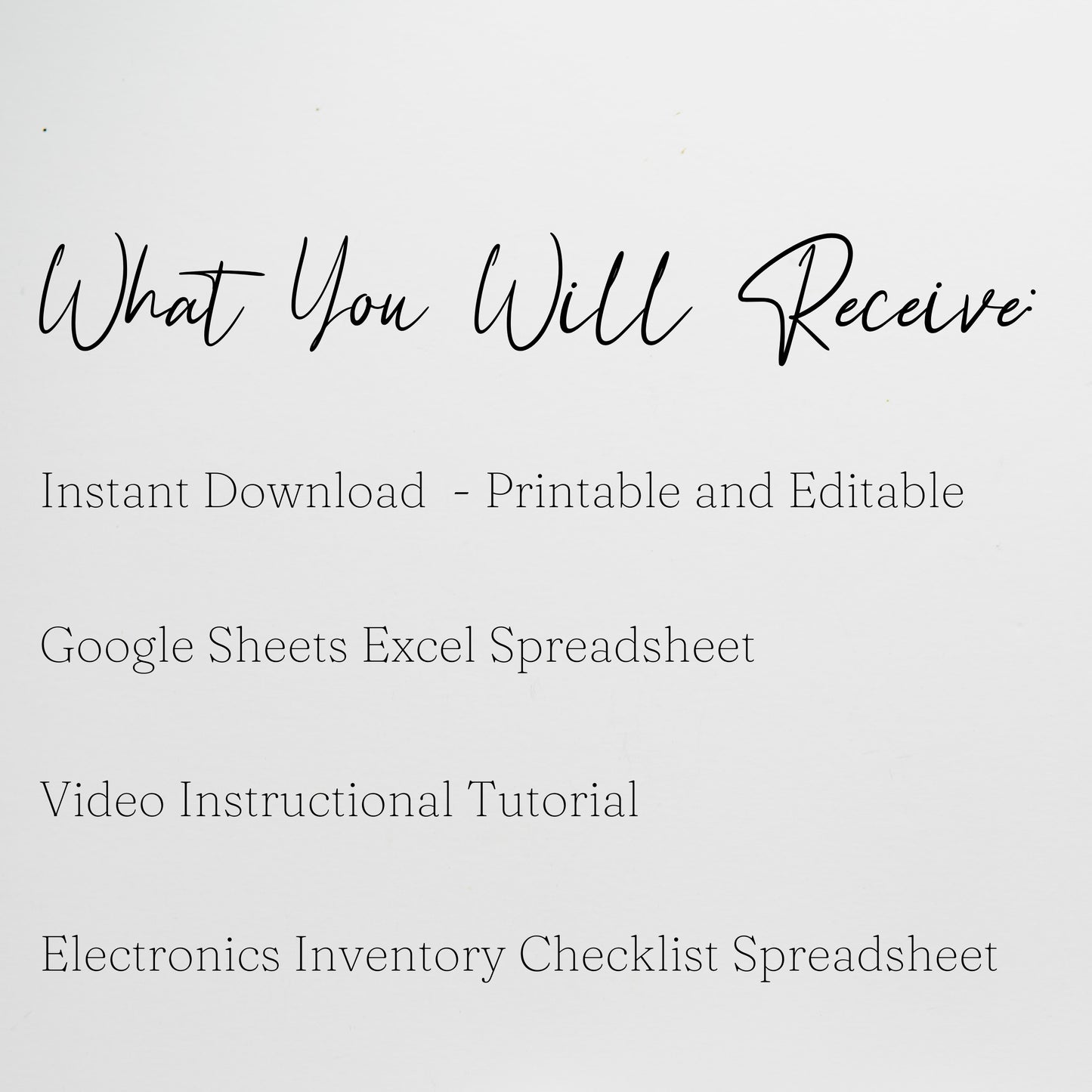Electronics Inventory Tracker Template Google Sheets Excel Spreadsheet