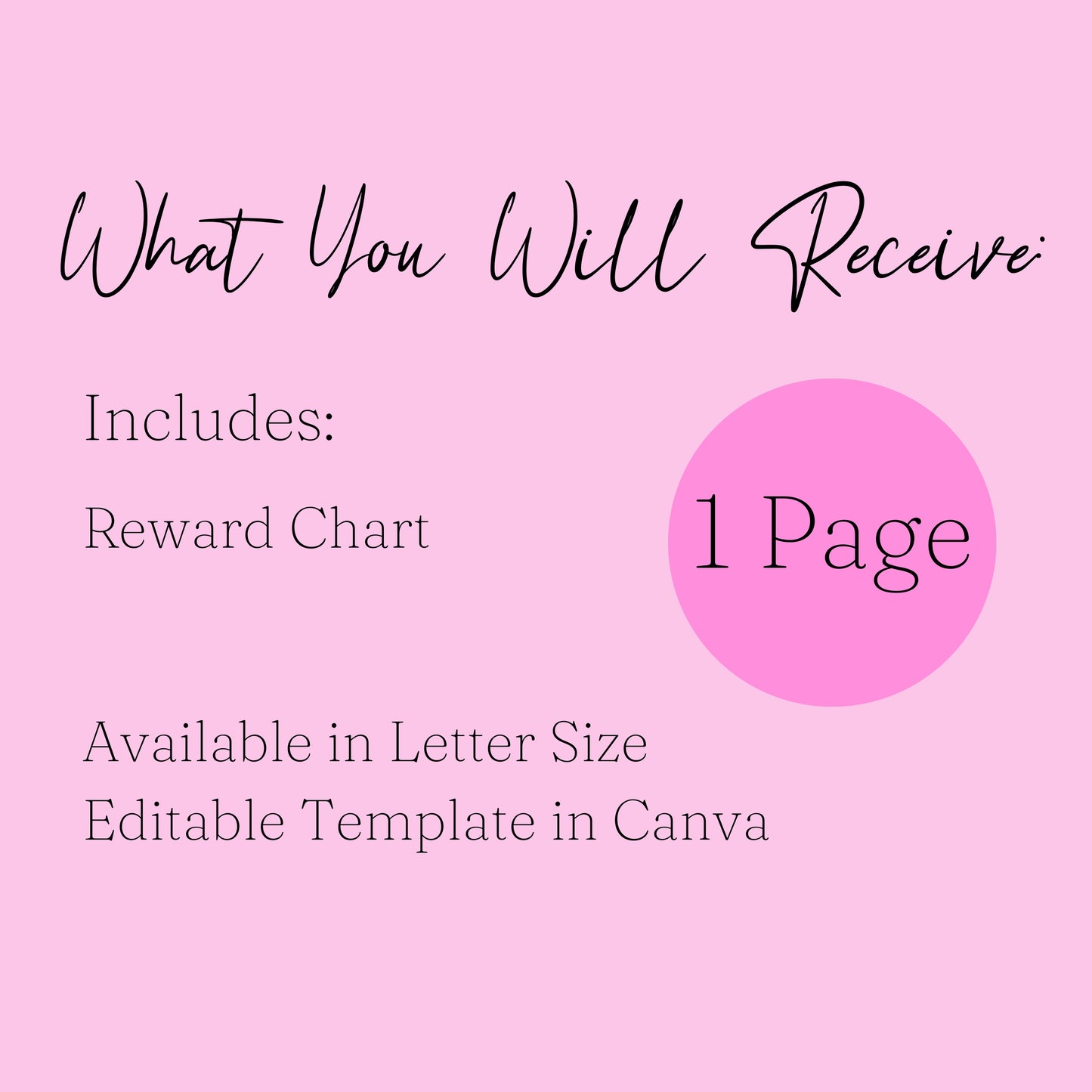 Reward Chart for Kids Printable Template in Canva, Editable Template