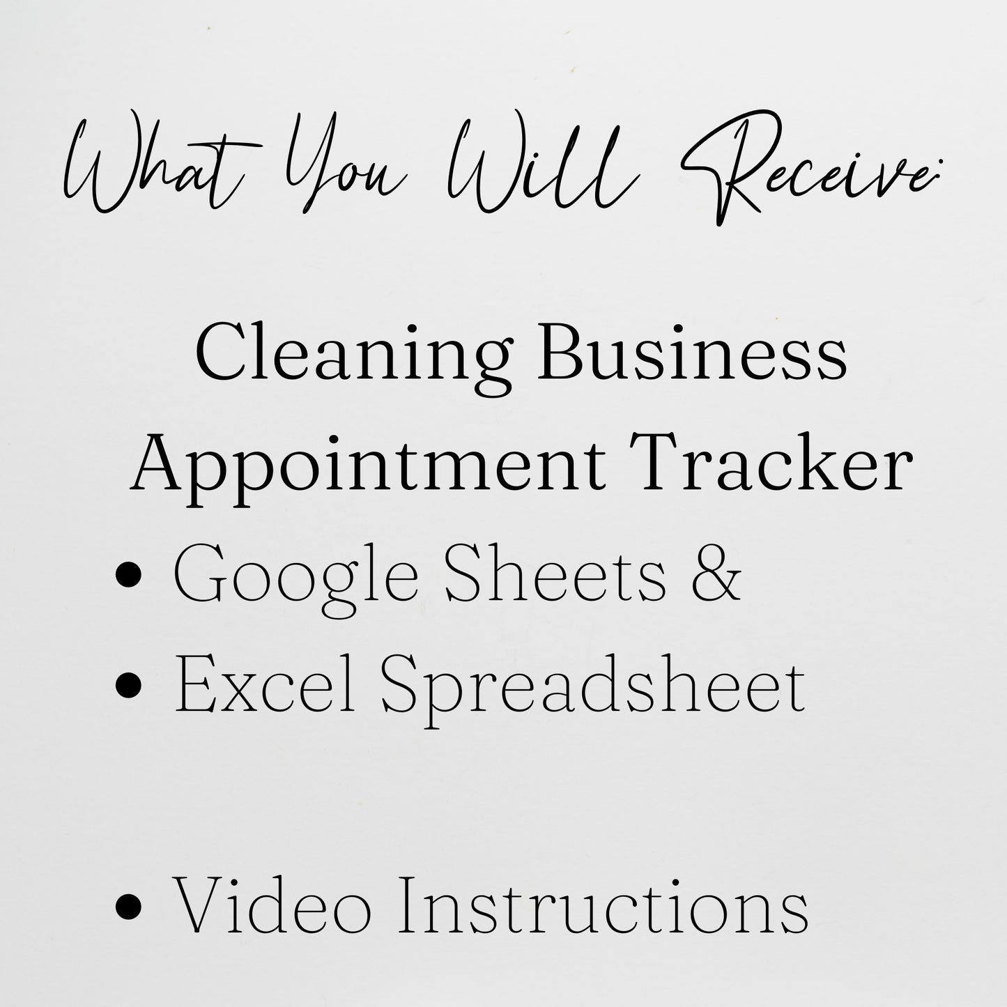 Cleaning Business Appointment Tracker Template Google Sheets and Excel Spreadsheet