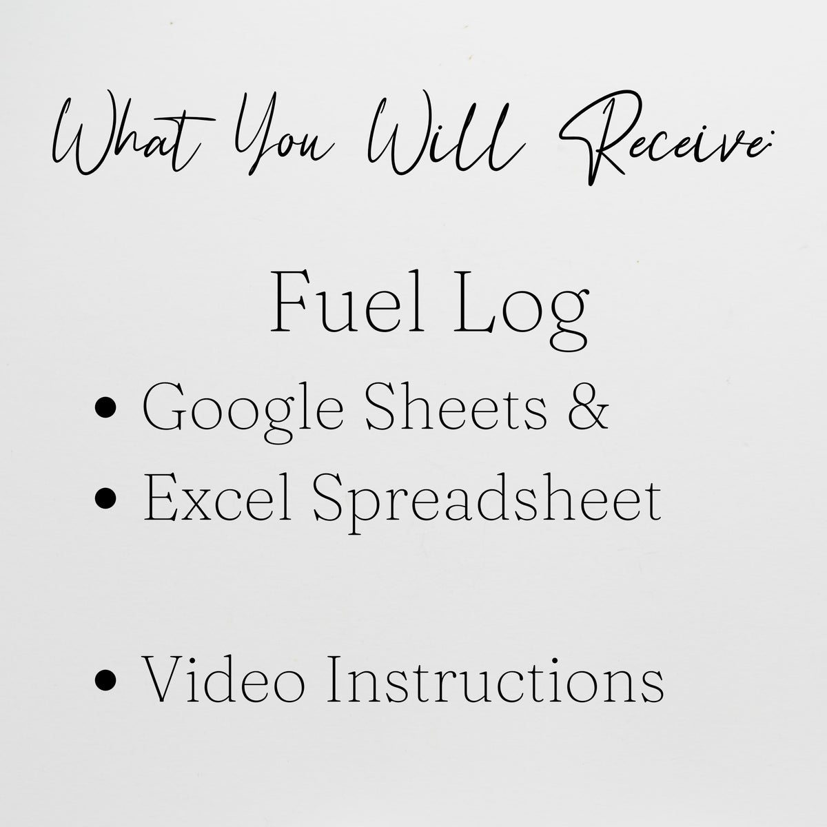 Fuel Log Template Google Sheets and Excel Spreadsheet - Gas Tracker ...