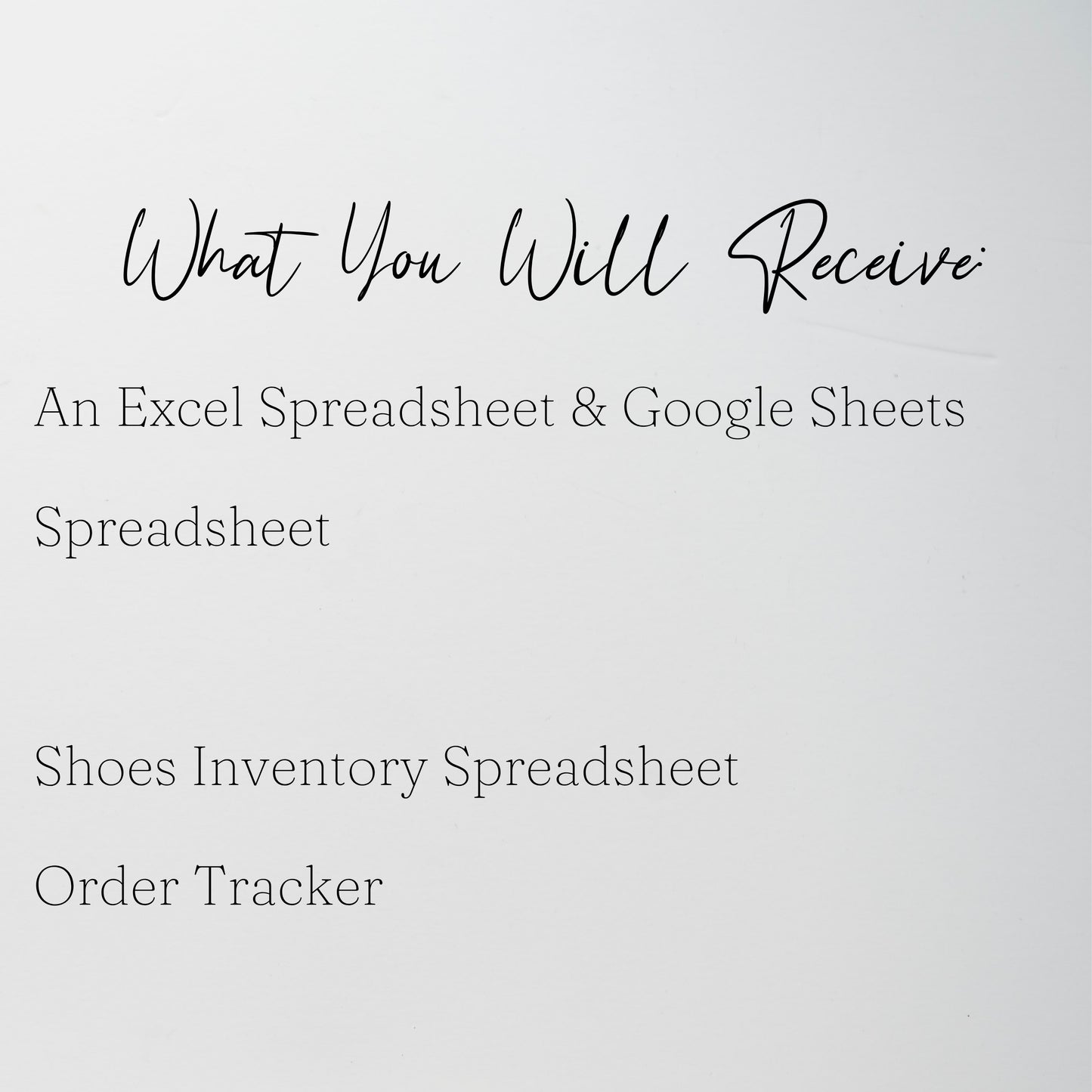 Shoes Inventory Tracker Google Sheet and Excel Spreadsheet Template.