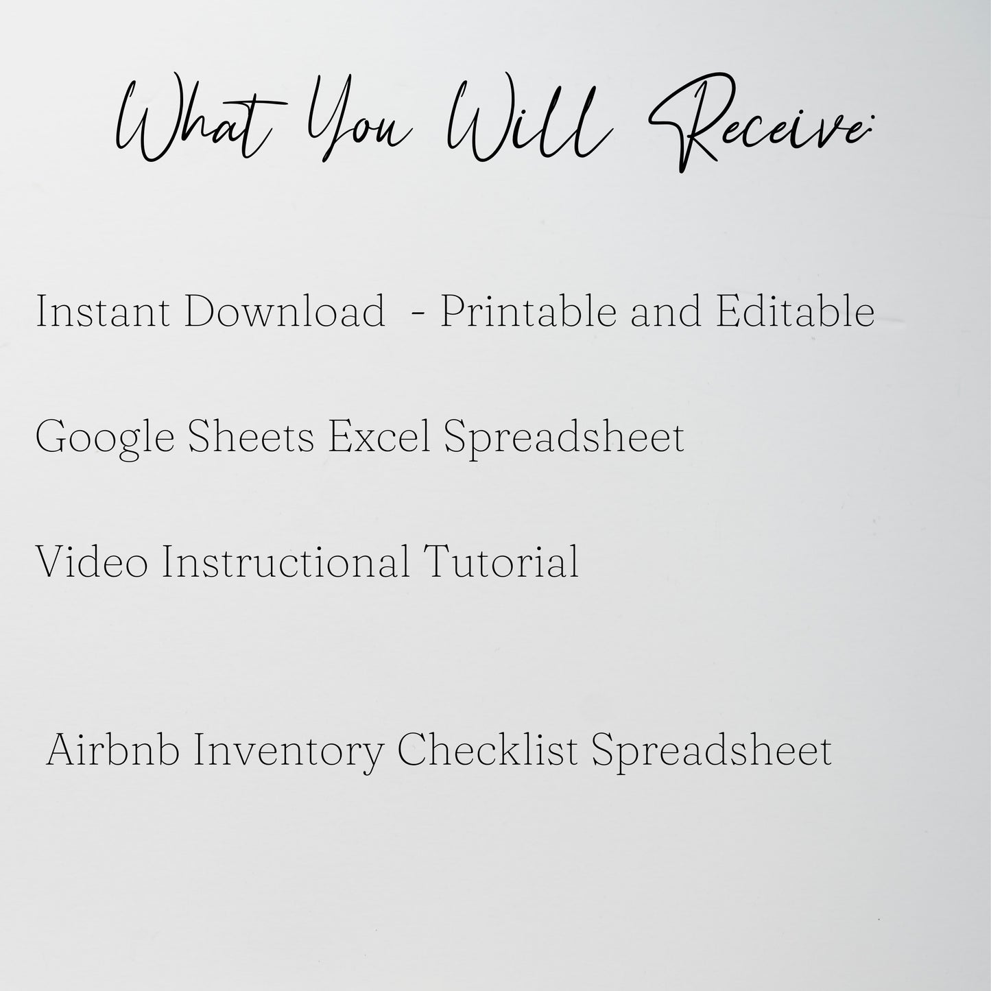 Airbnb Inventory Checklist Template Google Sheets Excel Spreadsheet
