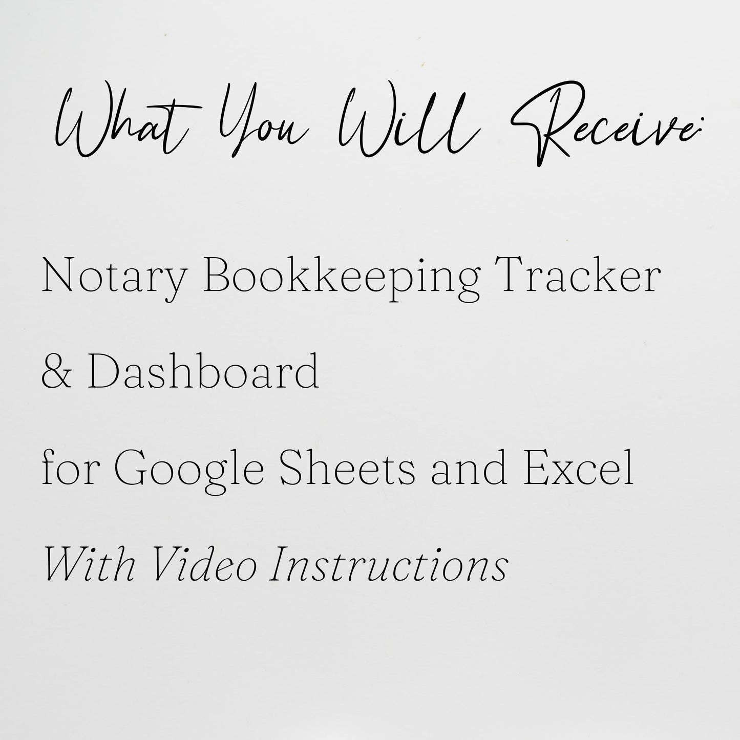 Notary Bookkeeping Template Google Sheets and Excel Spreadsheet