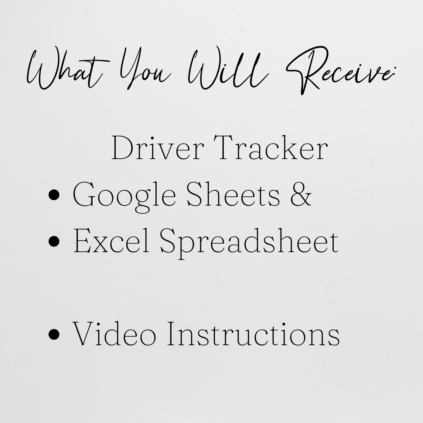 Gig Driver Log Template for Google Sheets and Excel Spreadsheet - Side Hustle Mileage Tracker, Income and Expense Tracker