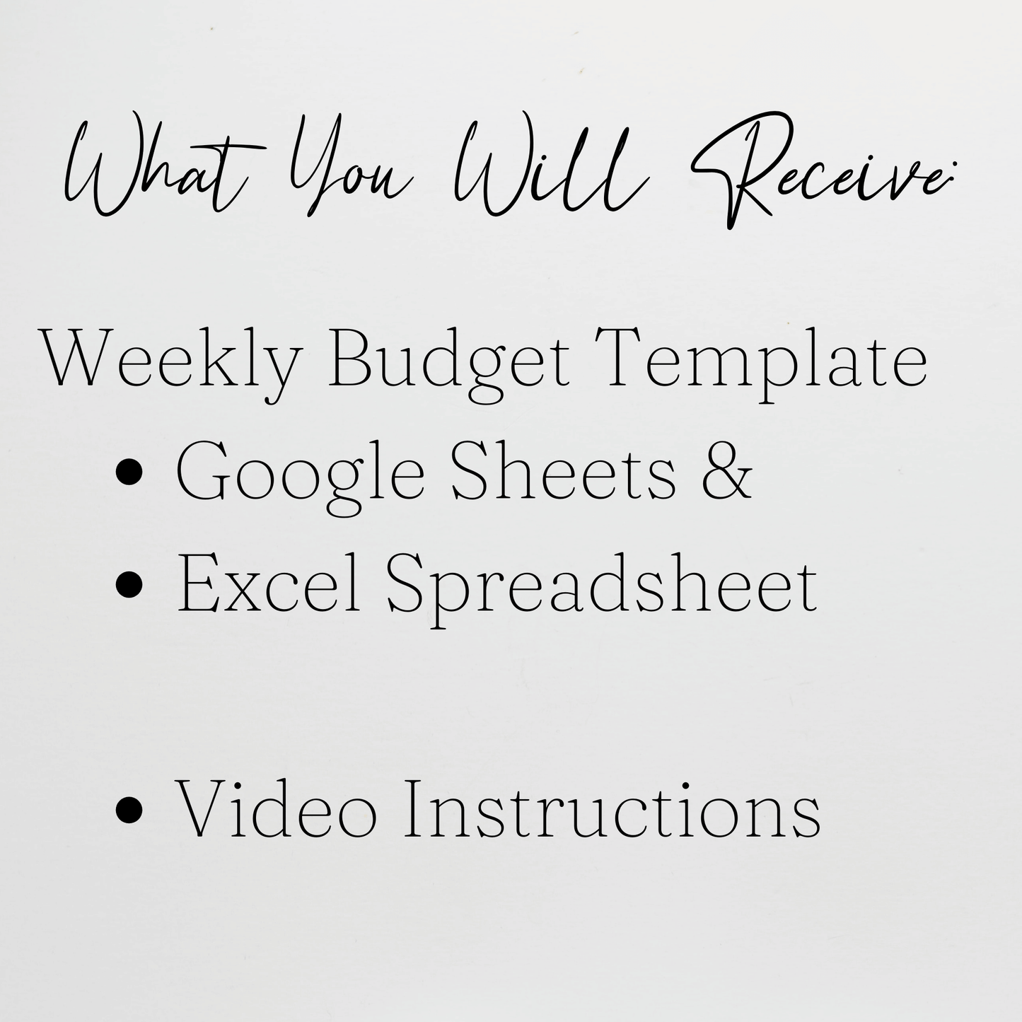 Weekly Budget Template Google Sheets and Excel Spreadsheet