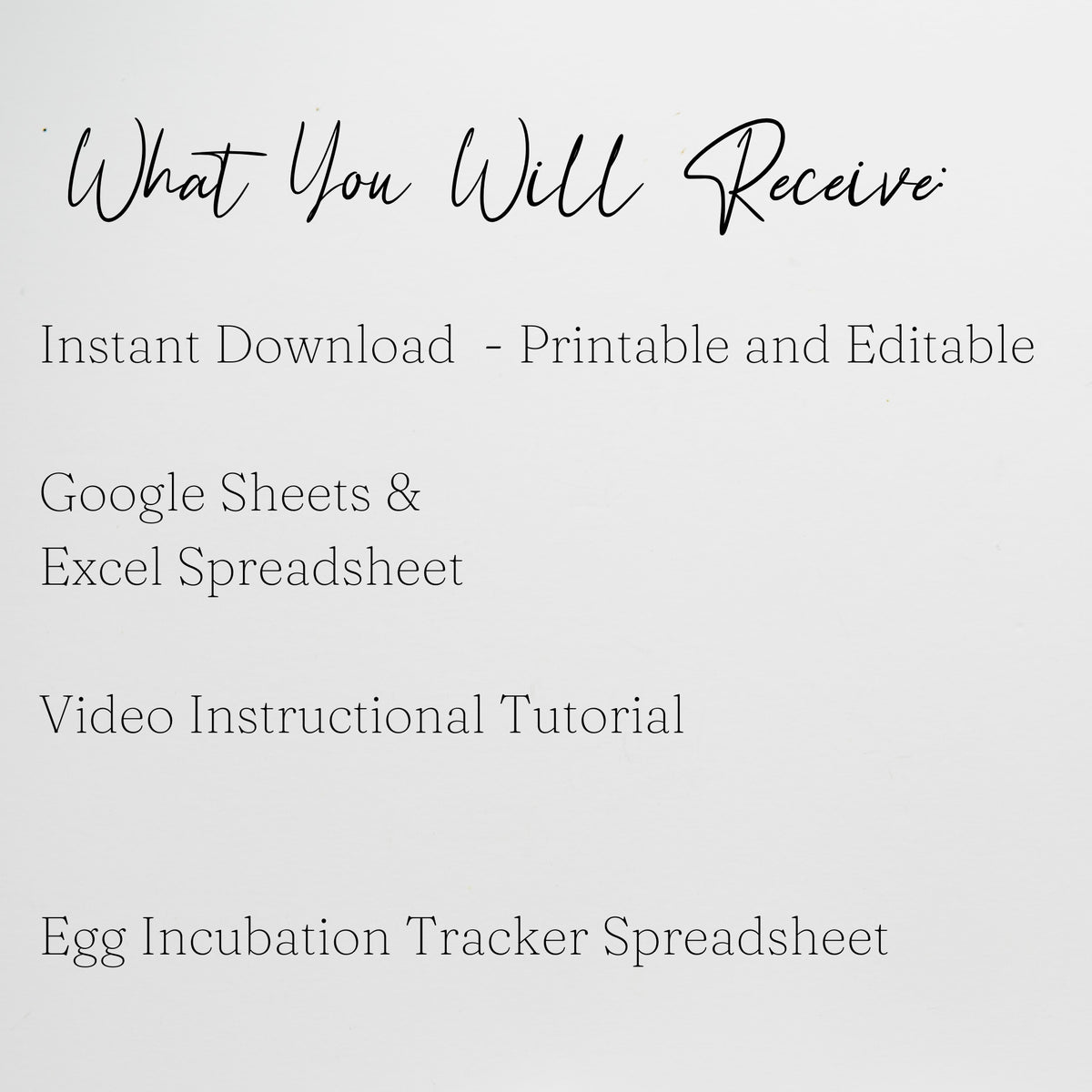 Egg Hatching Tracker Template Google Sheets and Excel Spreadsheet ...