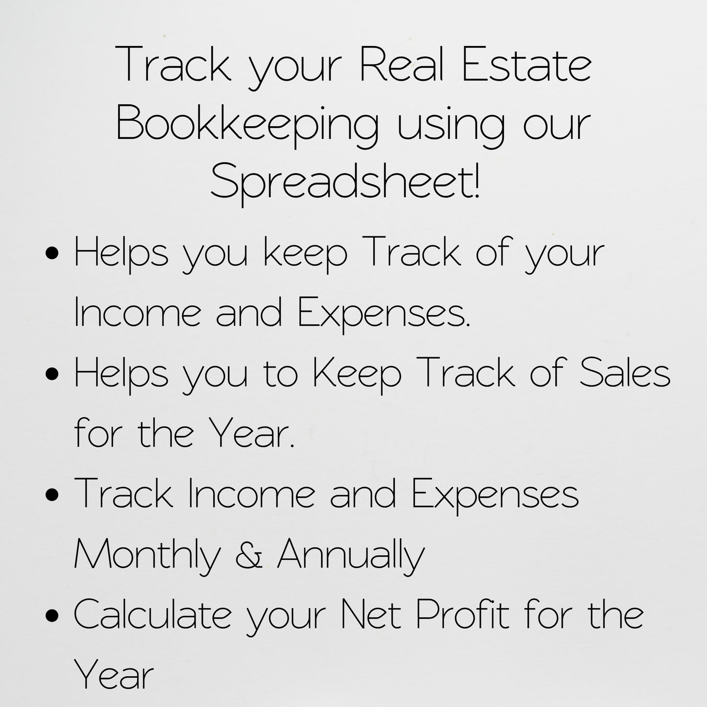 Real Estate Bookkeeping Template Google Sheets Excel Spreadsheet