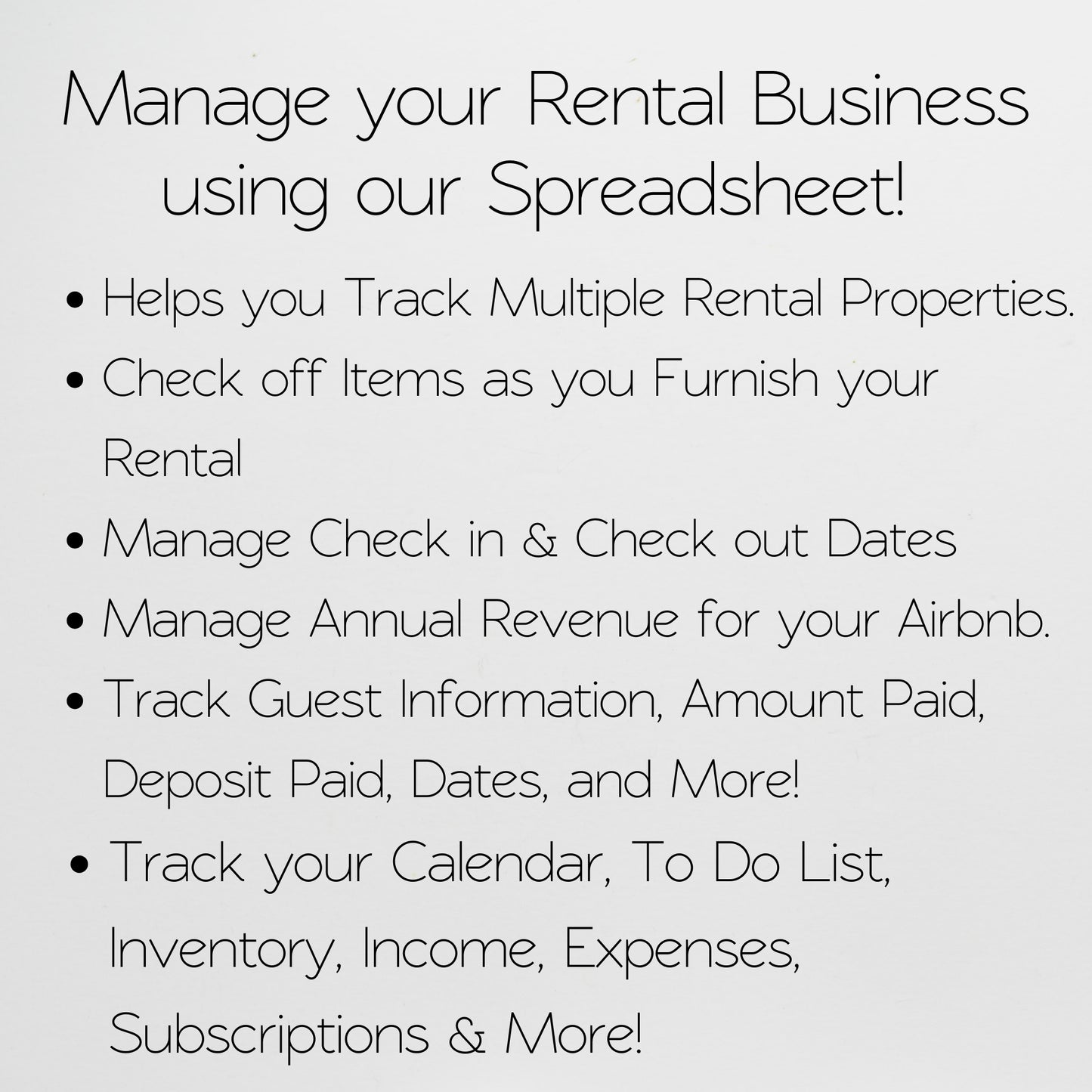 Ultimate Airbnb Planner Template Google Sheets Excel Spreadsheet