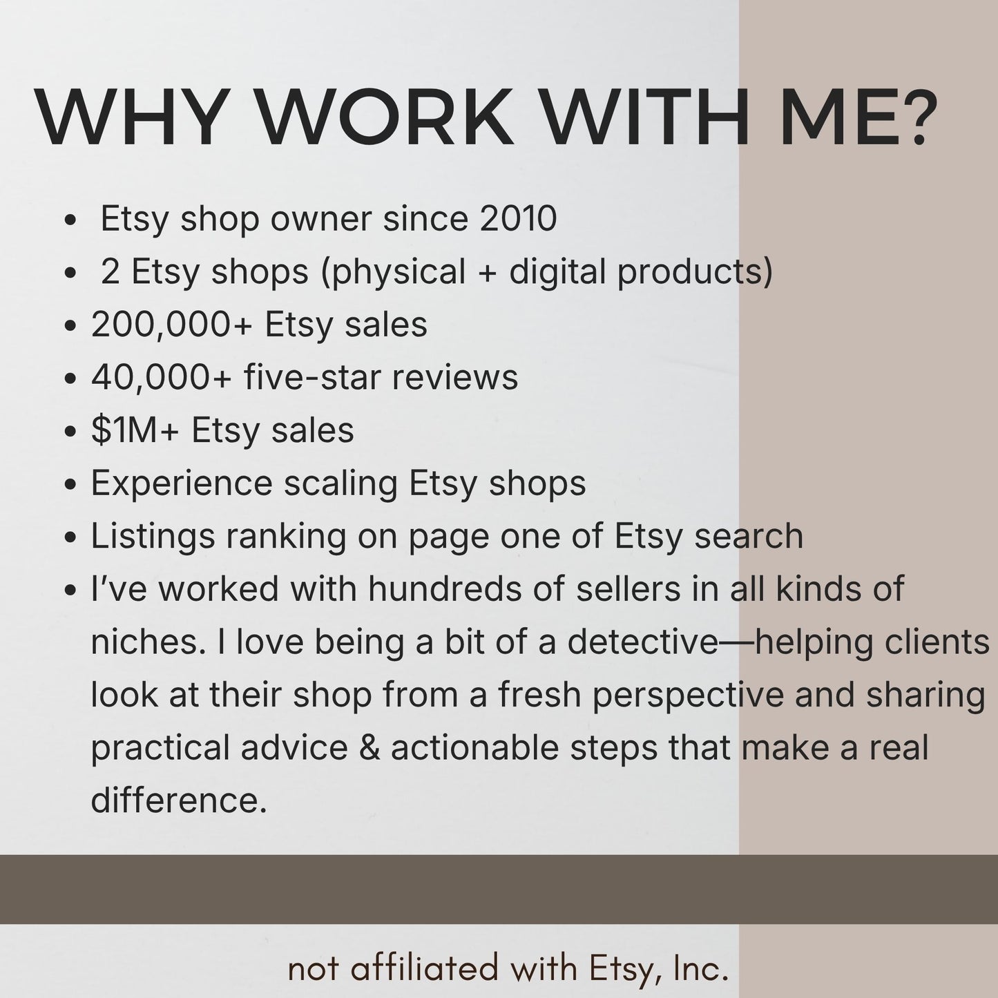 Etsy Coaching: SEO, Shop Audit & Growth Strategy  | Etsy Consultant for SEO, Listing Optimization, Marketing & Scaling