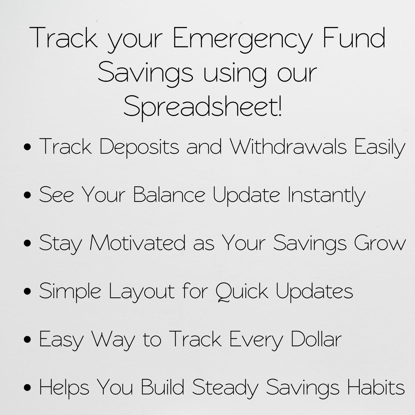 Emergency Fund Tracker Spreadsheet for Google Sheets & Excel | Savings Tracker, Sinking Fund, Budget Template, Personal Finance, Money Saving Goal