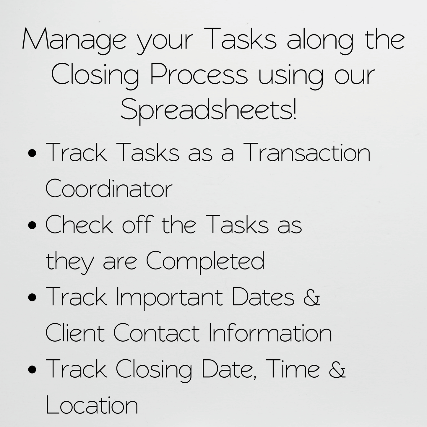 Real Estate Transaction Coordination Checklist Template Google Sheets Excel Spreadsheet