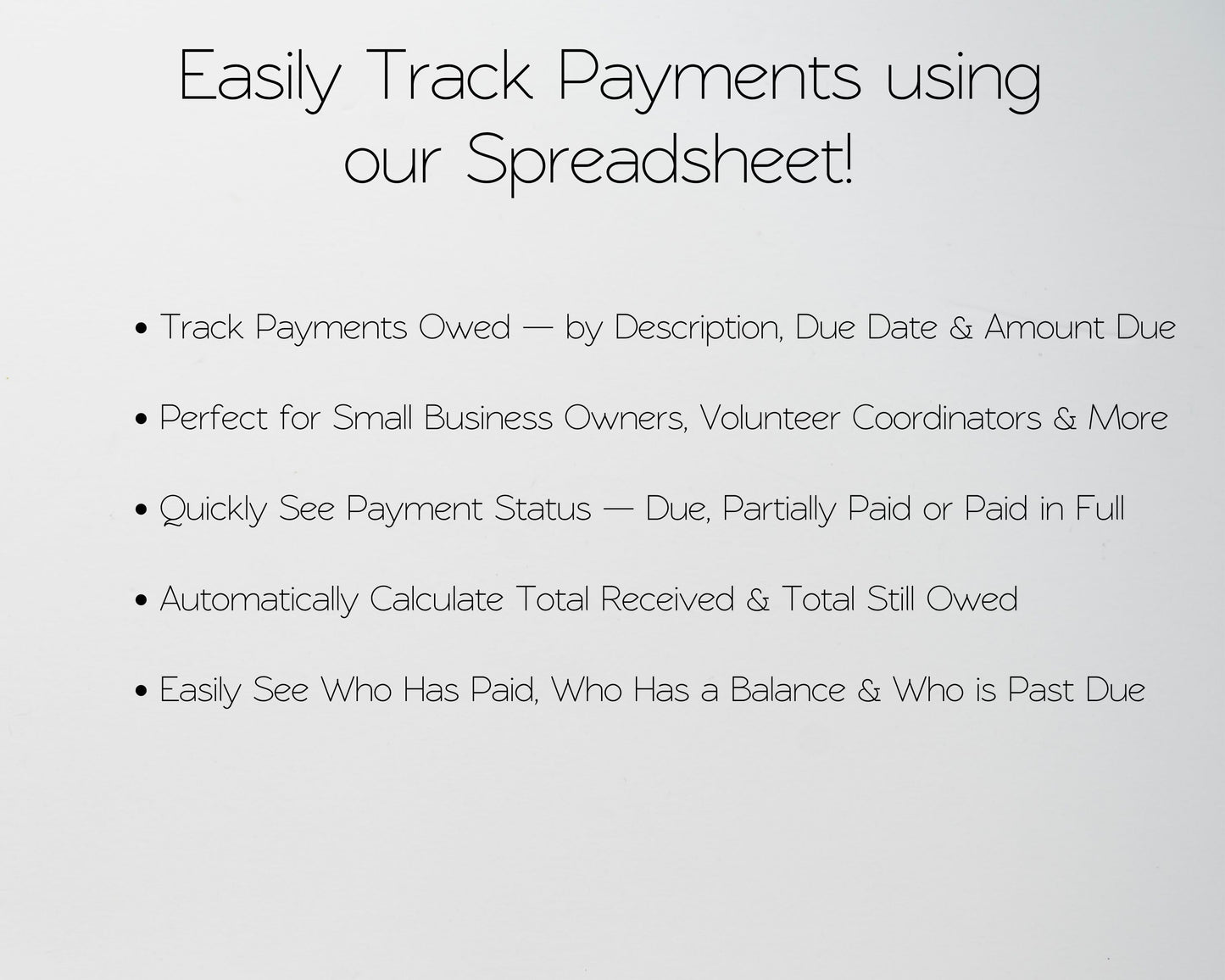 Payment Tracker Template Google Sheets Excel Spreadsheet
