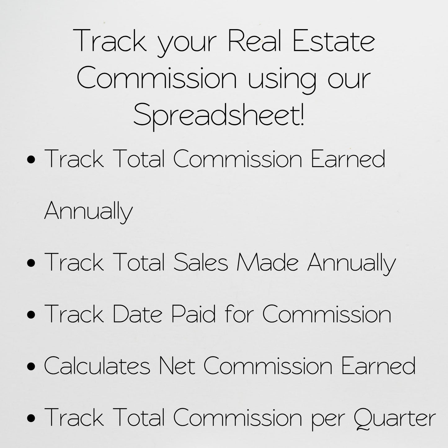Real Estate Commission Tracker Google Sheet and Excel Spreadsheet Template