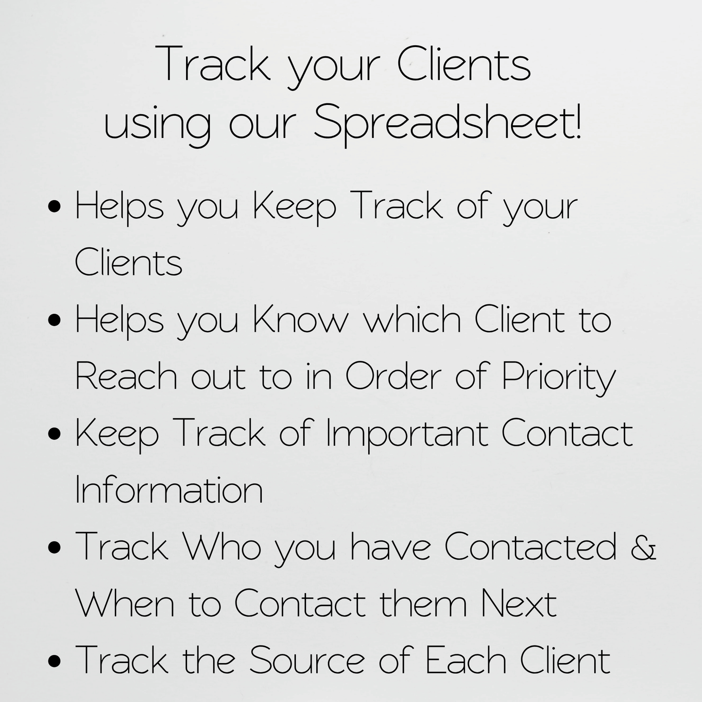 Client Tracker Template Google Sheets Excel Spreadsheet